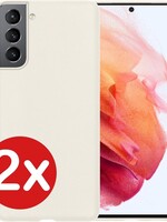 BTH BTH 2 PACK - Samsung Galaxy S21 Plus hoesje siliconen - Wit