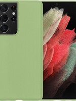BTH BTH Samsung Galaxy S21 Ultra hoesje siliconen - Groen