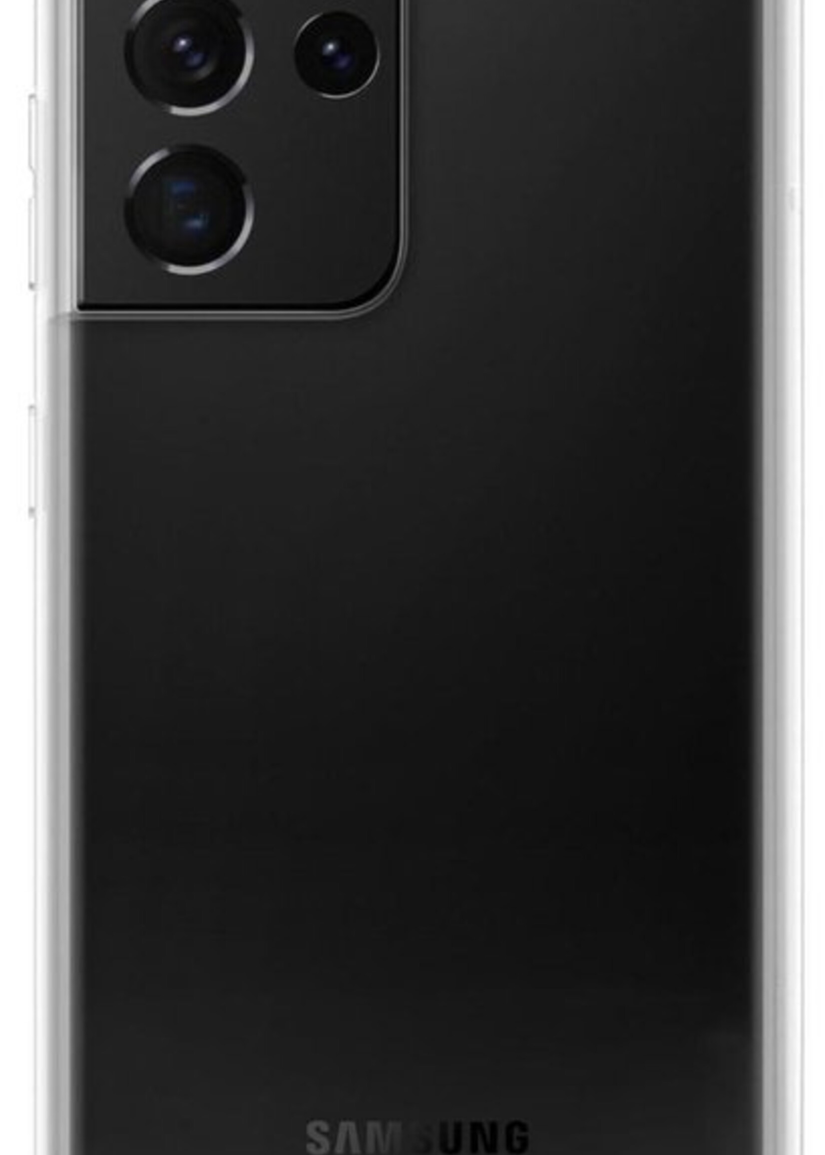BTH Hoesje Geschikt voor Samsung S21 Ultra Hoesje Siliconen Shock Proof Case Hoes - Hoes Geschikt voor Samsung Galaxy S21 Ultra Hoes Cover Case Shockproof - Transparant