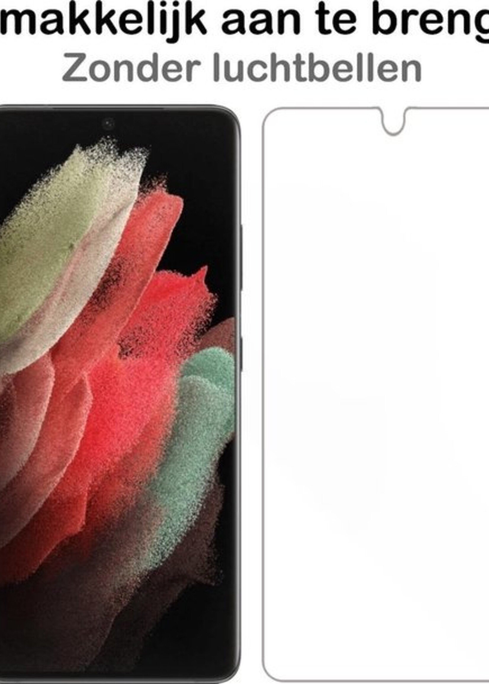 BTH Screenprotector Geschikt voor Samsung S21 Ultra Screenprotector Glas Gehard Tempered Glass - Screenprotector Geschikt voor Samsung Galaxy S21 Ultra Screen Protector Screen Cover