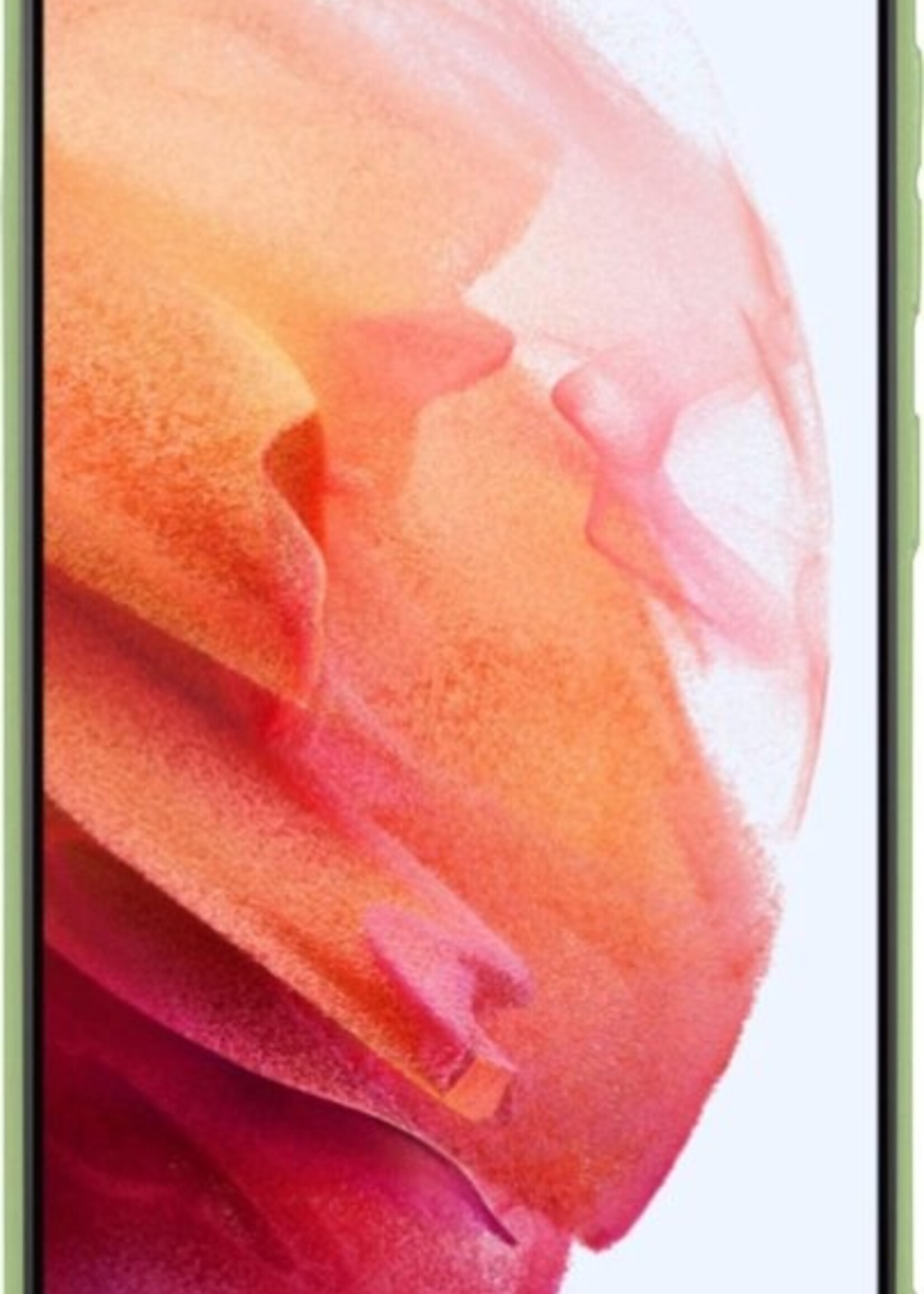 BTH Hoesje Geschikt voor Samsung S21 Hoesje Siliconen Case Hoes Met Screenprotector - Hoes Geschikt voor Samsung Galaxy S21 Hoes Cover Case - Groen