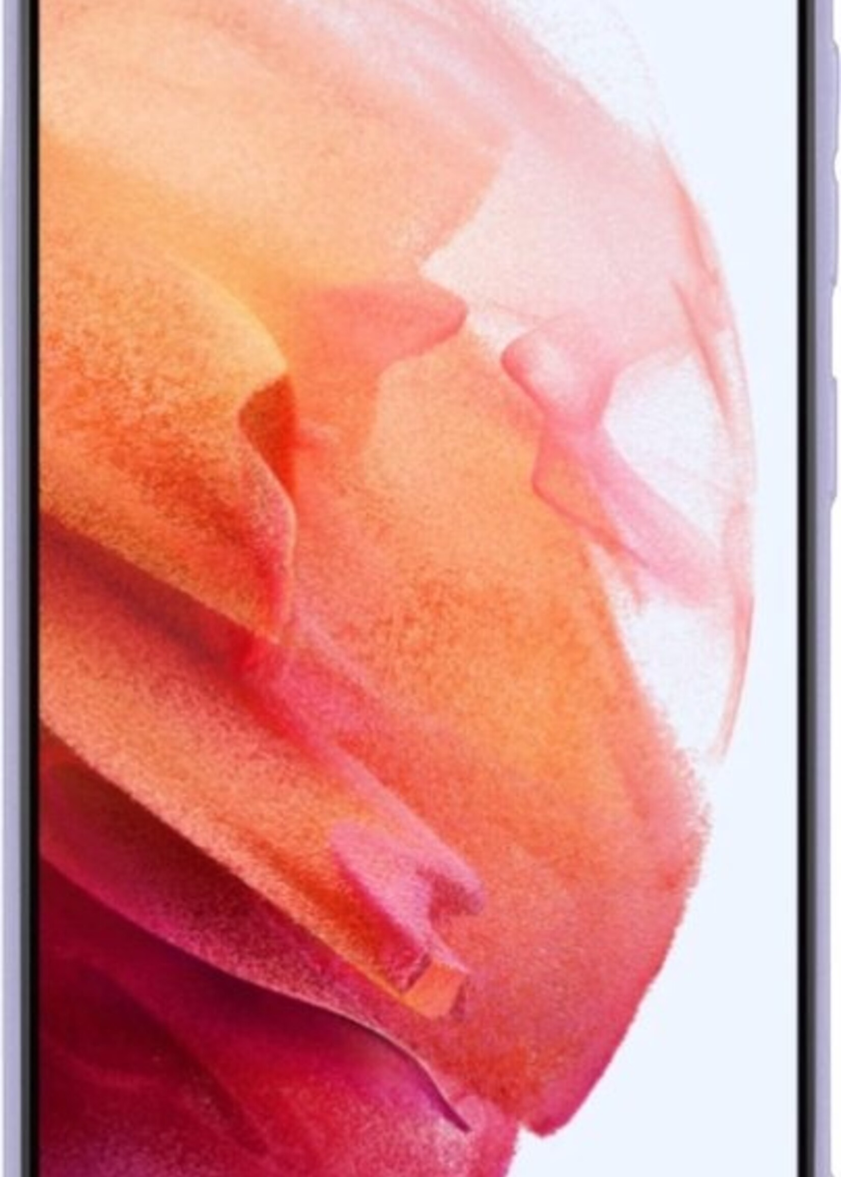 BTH Hoesje Geschikt voor Samsung S21 Plus Hoesje Siliconen Case Hoes Met Screenprotector - Hoes Geschikt voor Samsung Galaxy S21 Plus Hoes Cover Case - Lila