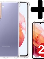 BTH BTH Samsung Galaxy S21 Plus hoesje shock proof Met 2x screenprotector