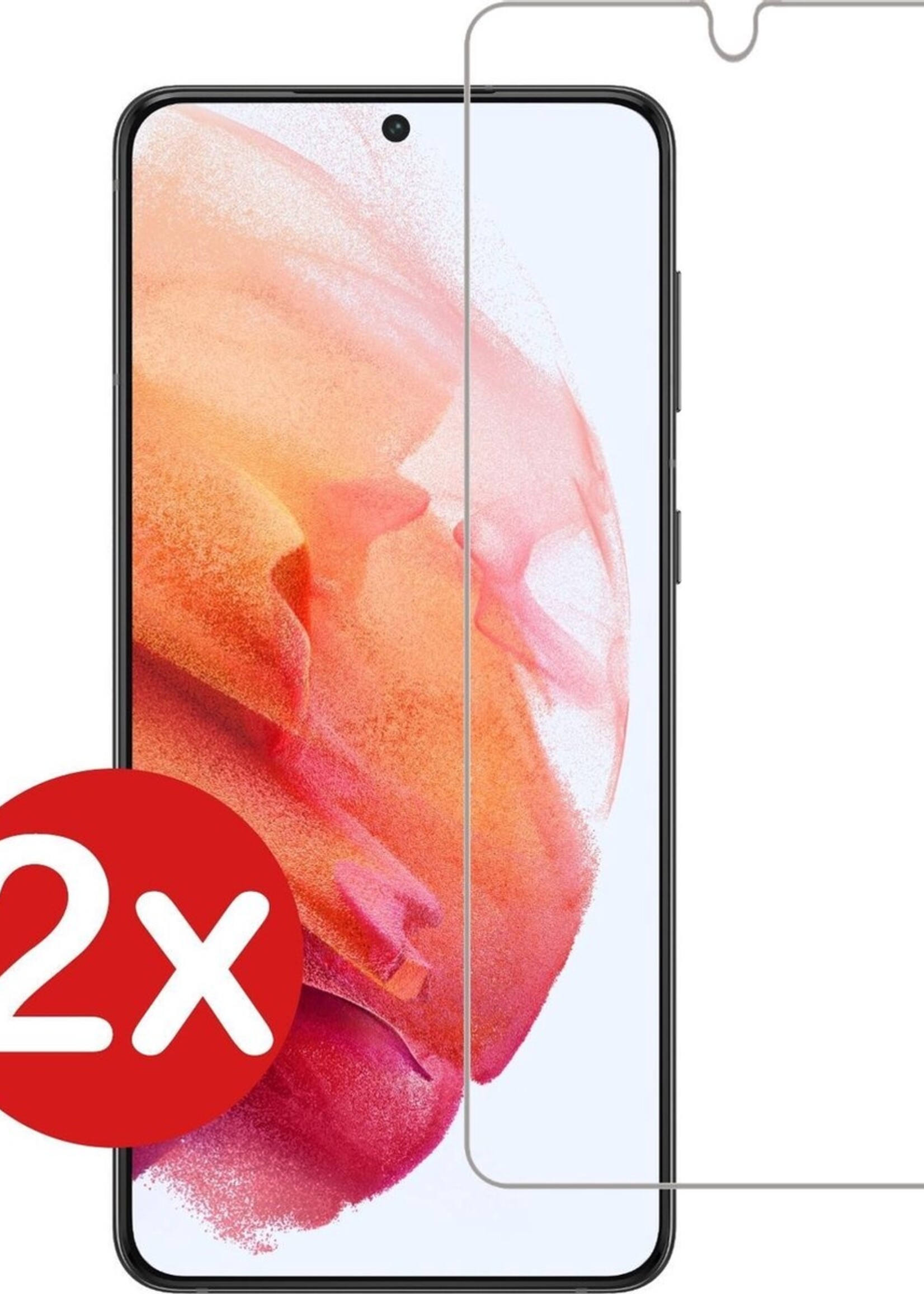 BTH Screenprotector Geschikt voor Samsung S21 Plus Screenprotector Glas Gehard Tempered Glass - Screenprotector Geschikt voor Samsung Galaxy S21 Plus Screen Protector Screen Cover - 2 PACK