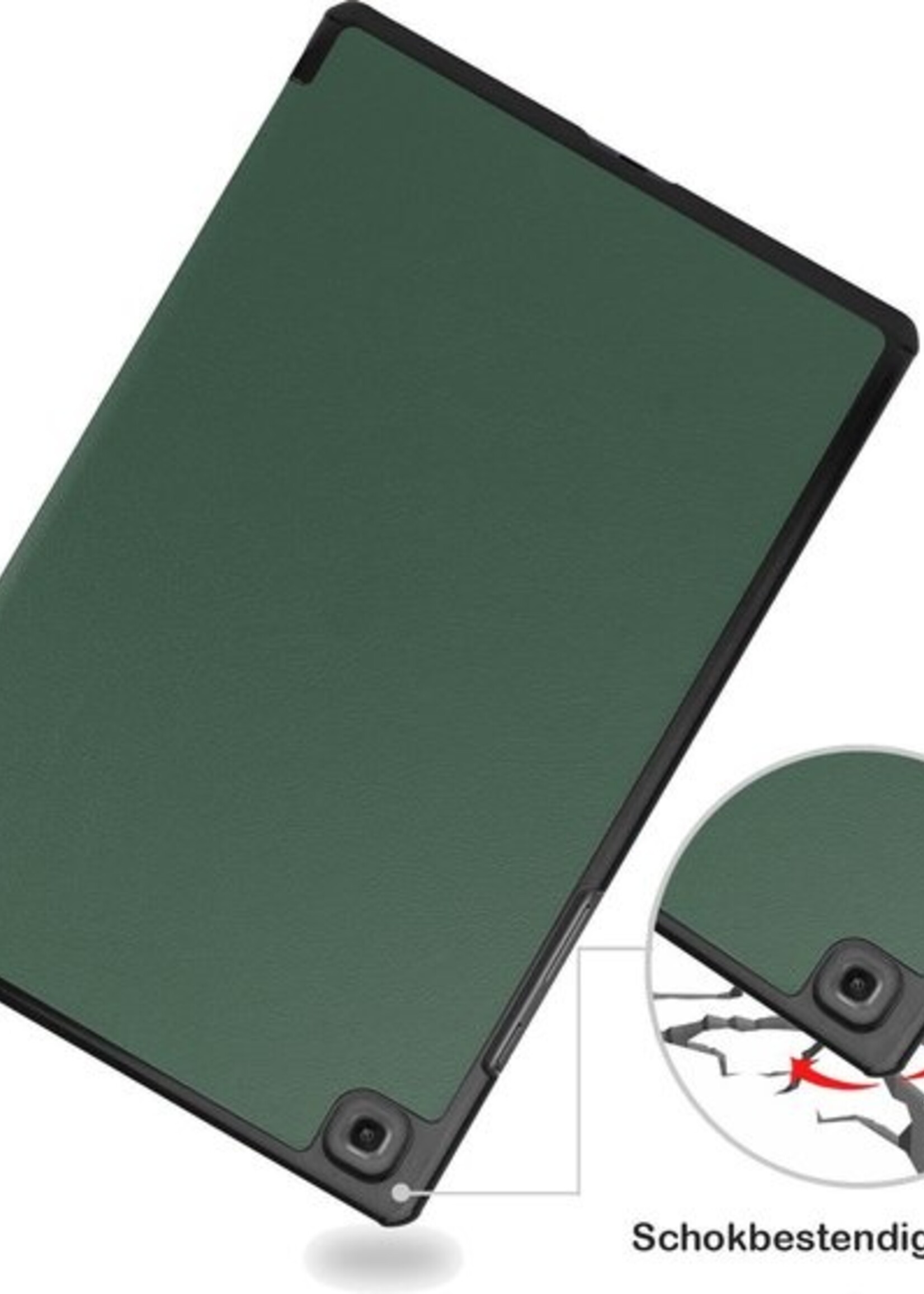 BTH Hoes Geschikt voor Samsung Galaxy Tab A 8.0 (2019) Hoes Book Case Hoesje Trifold Cover - Hoesje Geschikt voor Samsung Tab A 8.0 (2019) Hoesje Bookcase - Groen