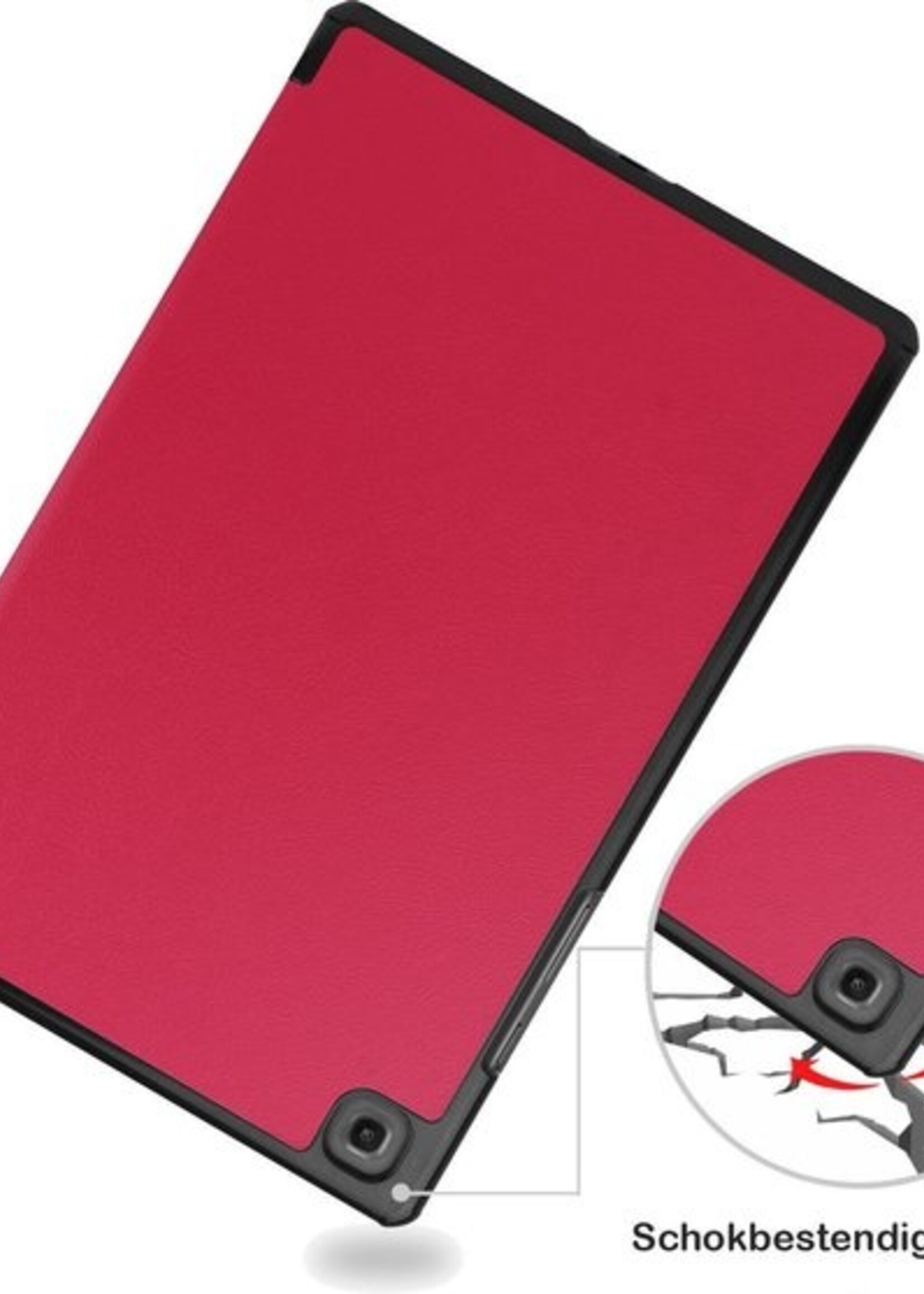 BTH Hoes Geschikt voor Samsung Galaxy Tab A 8.0 (2019) Hoes Book Case Hoesje Trifold Cover - Hoesje Geschikt voor Samsung Tab A 8.0 (2019) Hoesje Bookcase - Roze