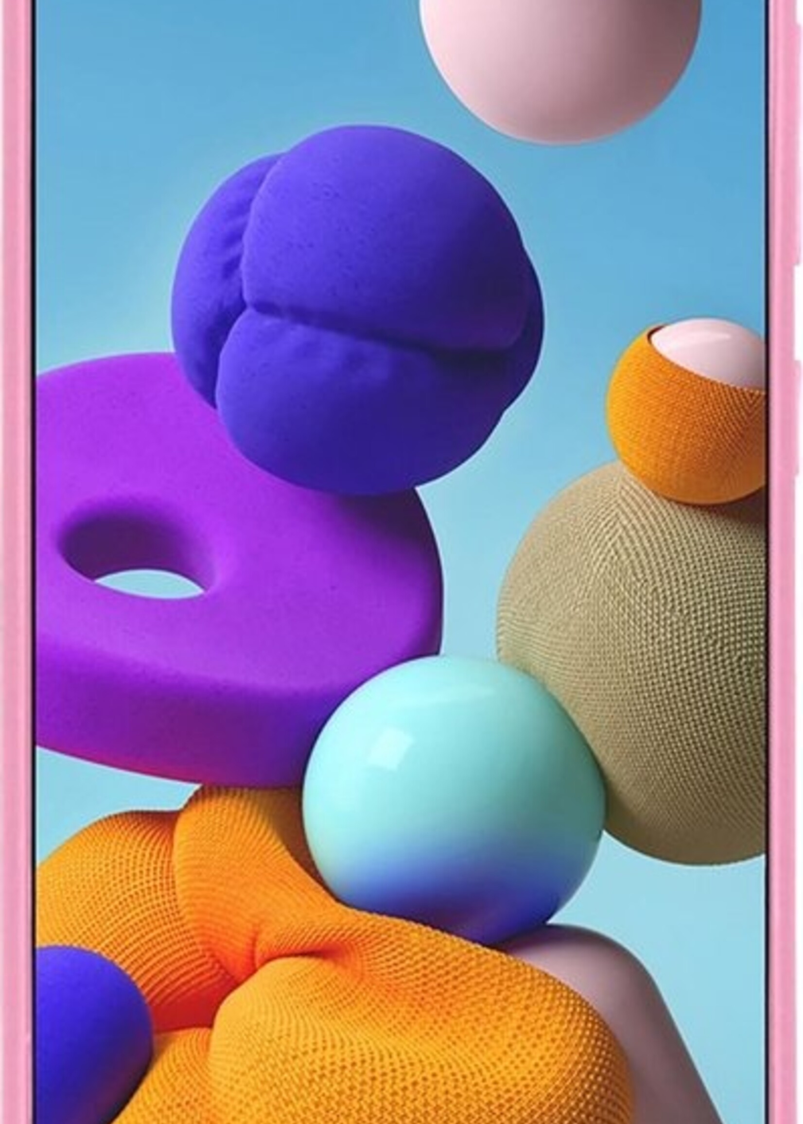 BTH Hoesje Geschikt voor Samsung A21s Hoesje Siliconen Case Hoes Met 2x Screenprotector - Hoes Geschikt voor Samsung Galaxy A21s Hoes Cover Case - Lichtroze