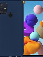 BTH BTH Samsung Galaxy A21s hoesje siliconen - Donkerblauw