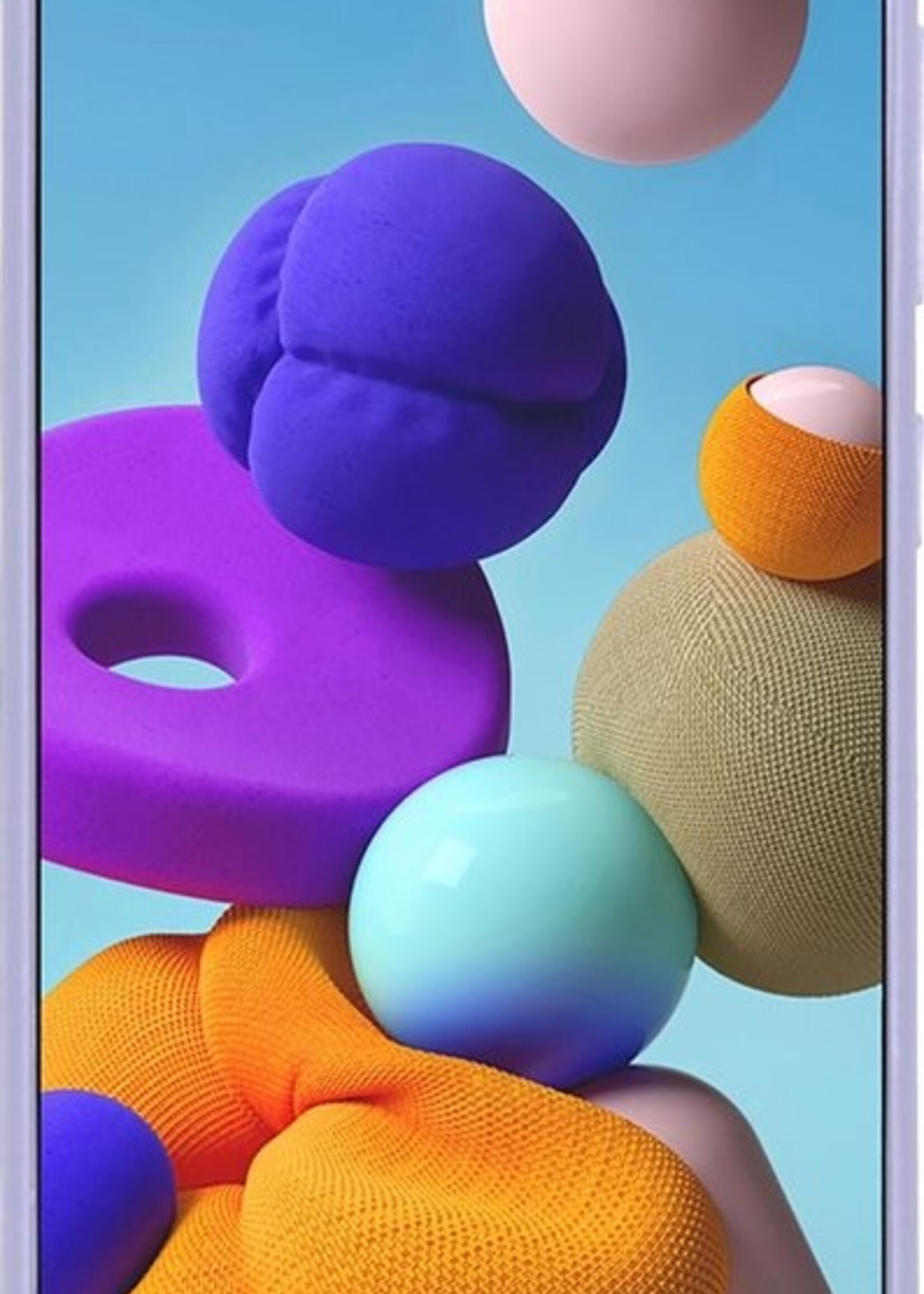 BTH Hoesje Geschikt voor Samsung A21s Hoesje Siliconen Case Hoes - Hoes Geschikt voor Samsung Galaxy A21s Hoes Cover Case - Lila