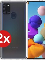BTH BTH 2 PACK - Samsung Galaxy A21s hoesje siliconen - Transparant