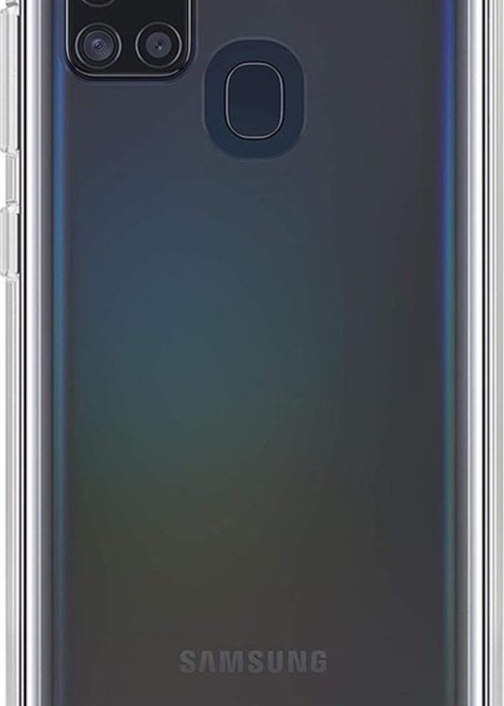 BTH Hoesje Geschikt voor Samsung A21s Hoesje Siliconen Case Hoes - Hoes Geschikt voor Samsung Galaxy A21s Hoes Cover Case - Transparant - 2 PACK