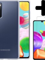 BTH BTH Samsung Galaxy A41 hoesje siliconen transparant met screenprotector