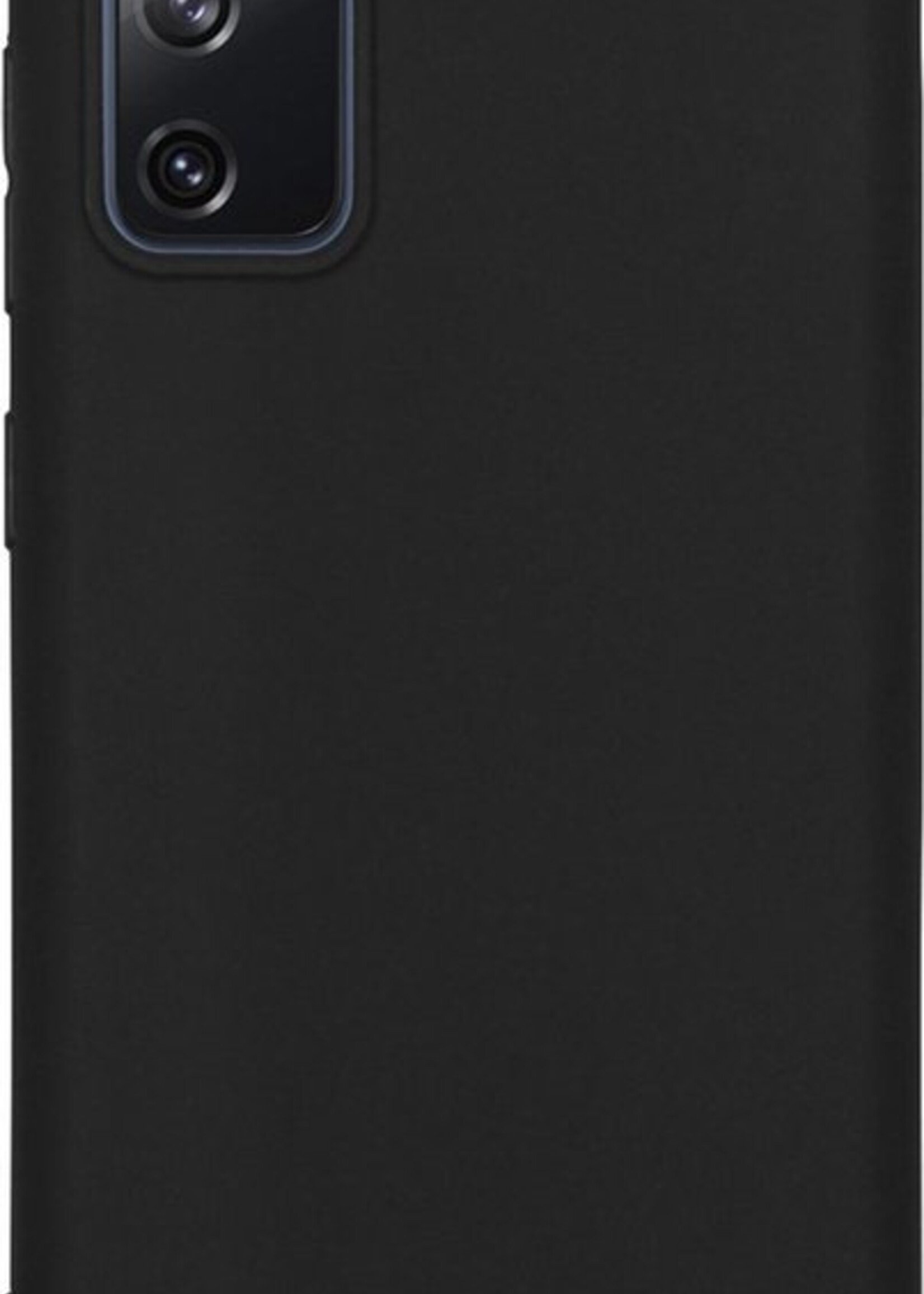 BTH Hoesje Geschikt voor Samsung A41 Hoesje Siliconen Case Hoes Met Screenprotector - Hoes Geschikt voor Samsung Galaxy A41 Hoes Cover Case - Zwart