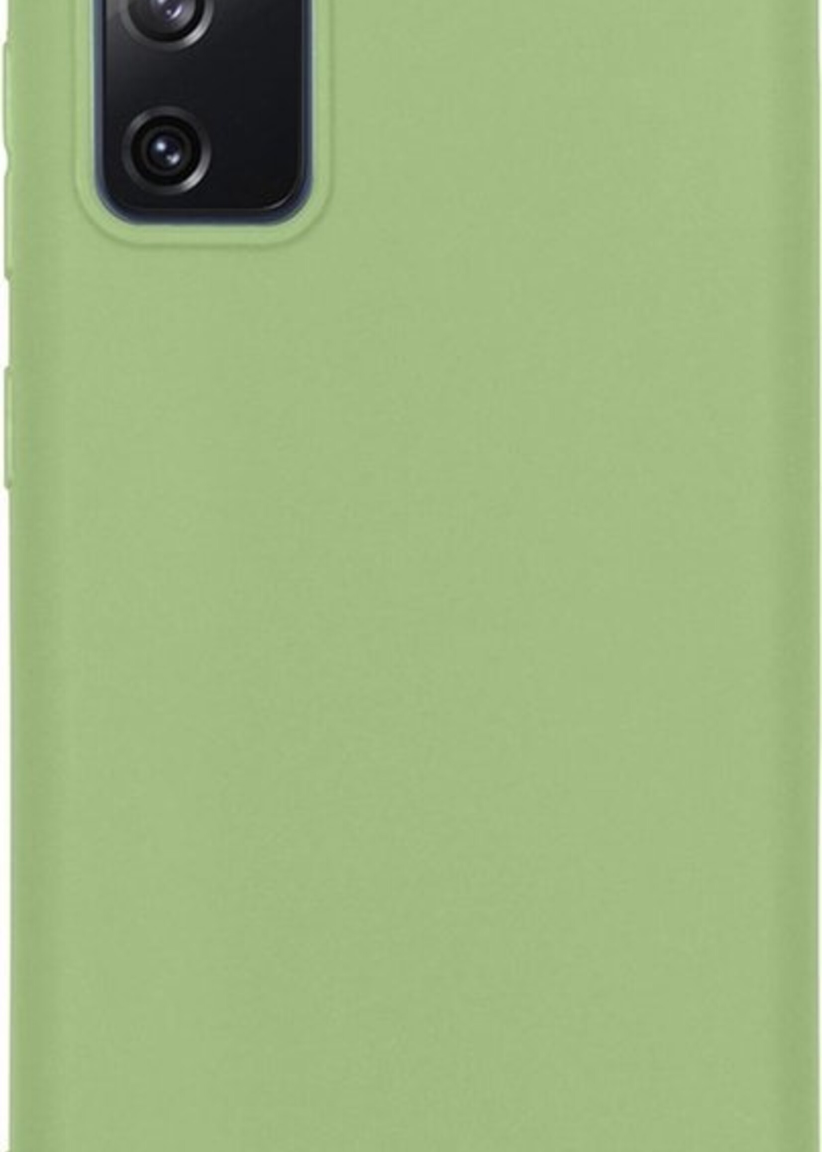 BTH Hoesje Geschikt voor Samsung A41 Hoesje Siliconen Case Hoes Met Screenprotector - Hoes Geschikt voor Samsung Galaxy A41 Hoes Cover Case - Groen