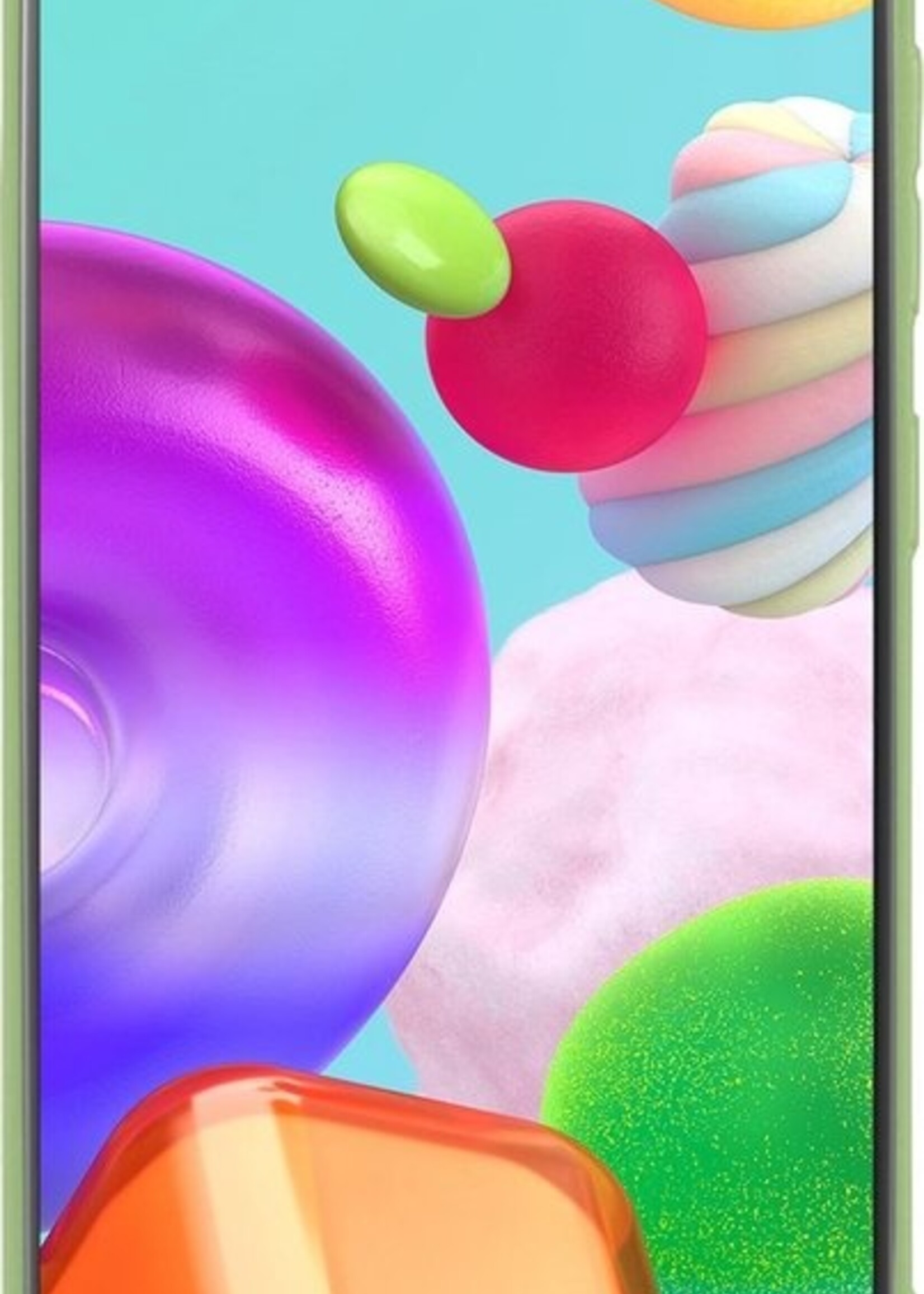 BTH Hoesje Geschikt voor Samsung A41 Hoesje Siliconen Case Hoes Met Screenprotector - Hoes Geschikt voor Samsung Galaxy A41 Hoes Cover Case - Groen