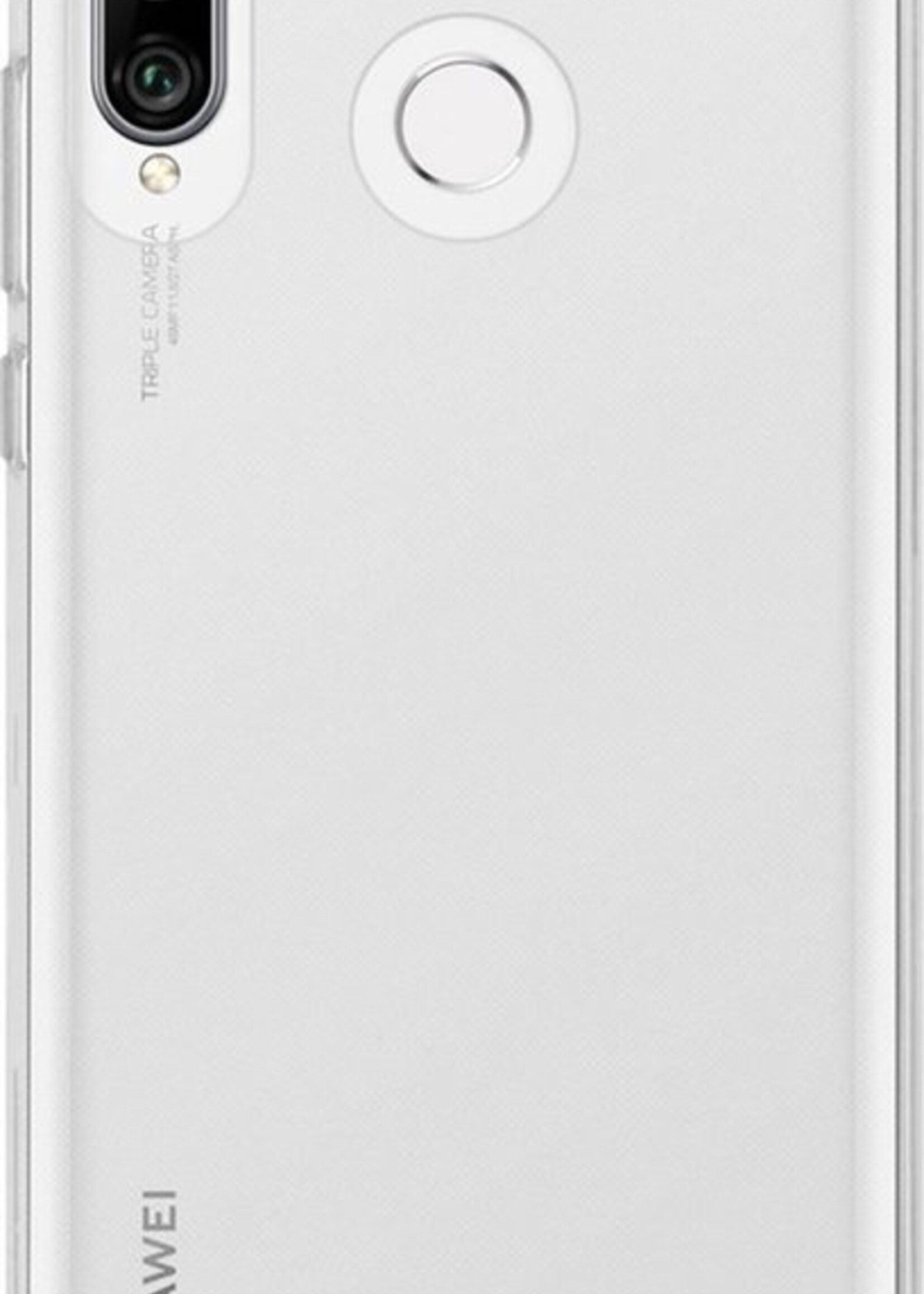 BTH Hoesje Geschikt voor Huawei P30 Lite Hoesje Siliconen Case Hoes - Hoes Geschikt voor Huawei P30 Lite Hoes Cover Case - Transparant