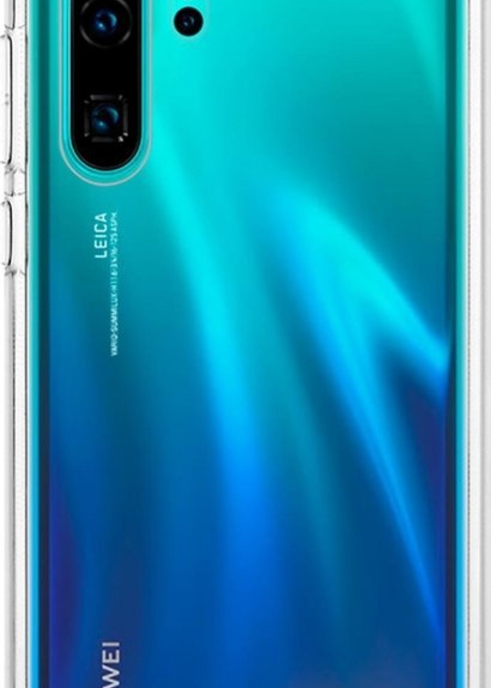BTH Hoesje Geschikt voor Huawei P30 Pro Hoesje Siliconen Case Hoes - Hoes Geschikt voor Huawei P30 Pro Hoes Cover Case - Transparant