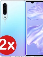 BTH BTH 2 PACK - Huawei P30 hoesje siliconen - Transparant