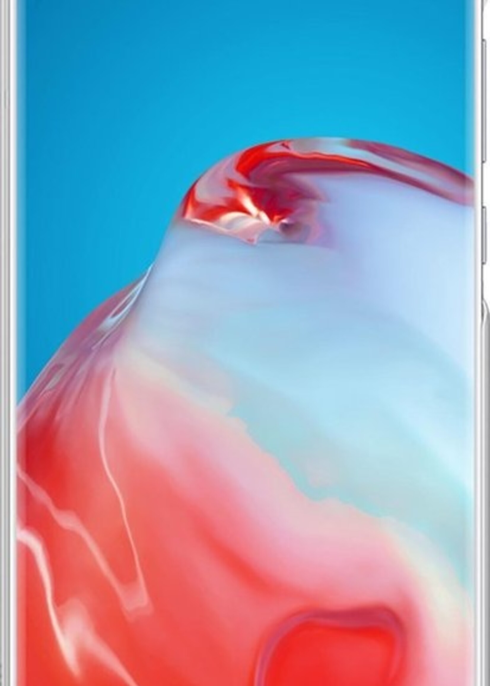 BTH Hoesje Geschikt voor Huawei P40 Hoesje Siliconen Case Hoes - Hoes Geschikt voor Huawei P40 Hoes Cover Case - Transparant