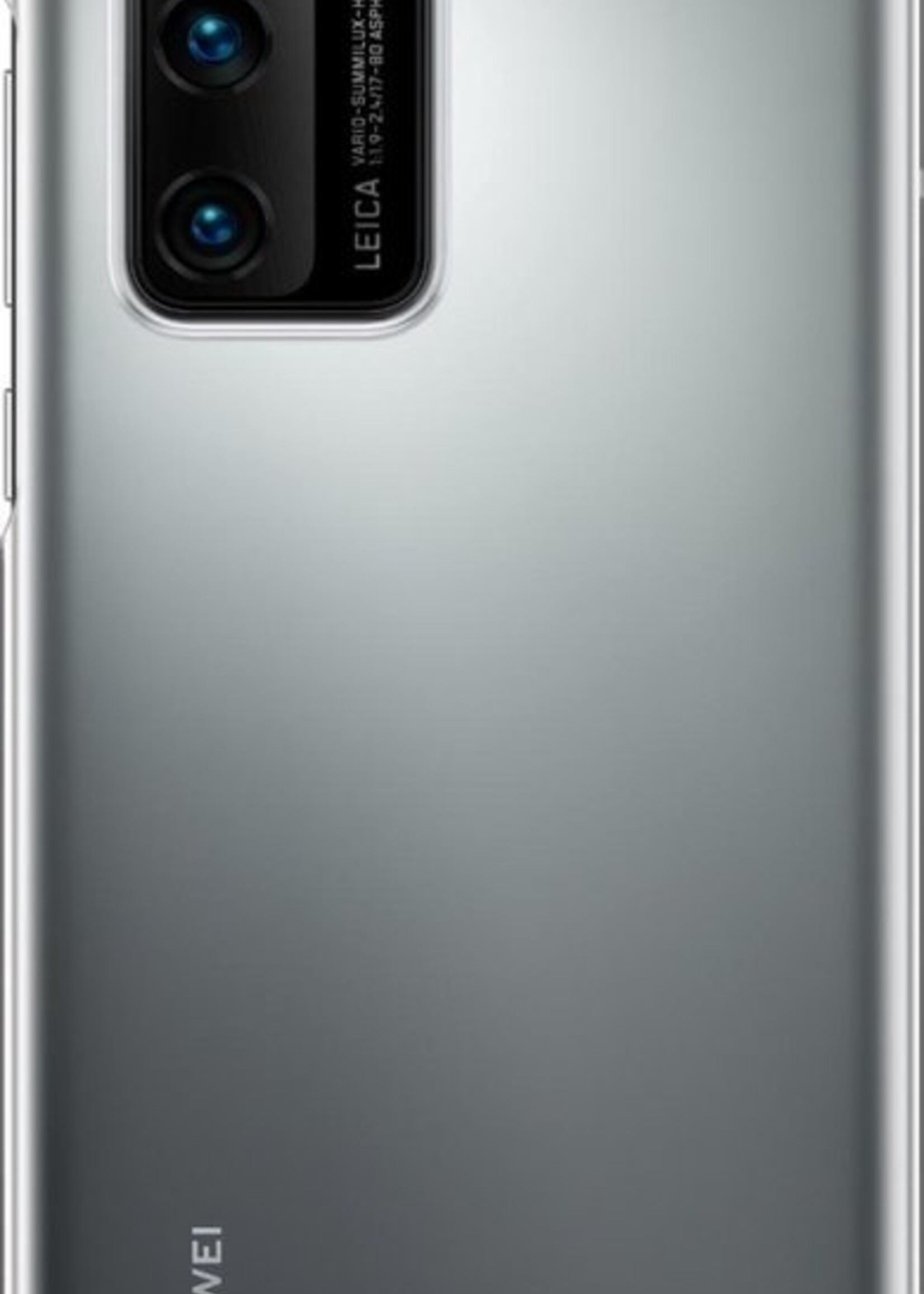 BTH Hoesje Geschikt voor Huawei P40 Hoesje Siliconen Case Hoes - Hoes Geschikt voor Huawei P40 Hoes Cover Case - Transparant
