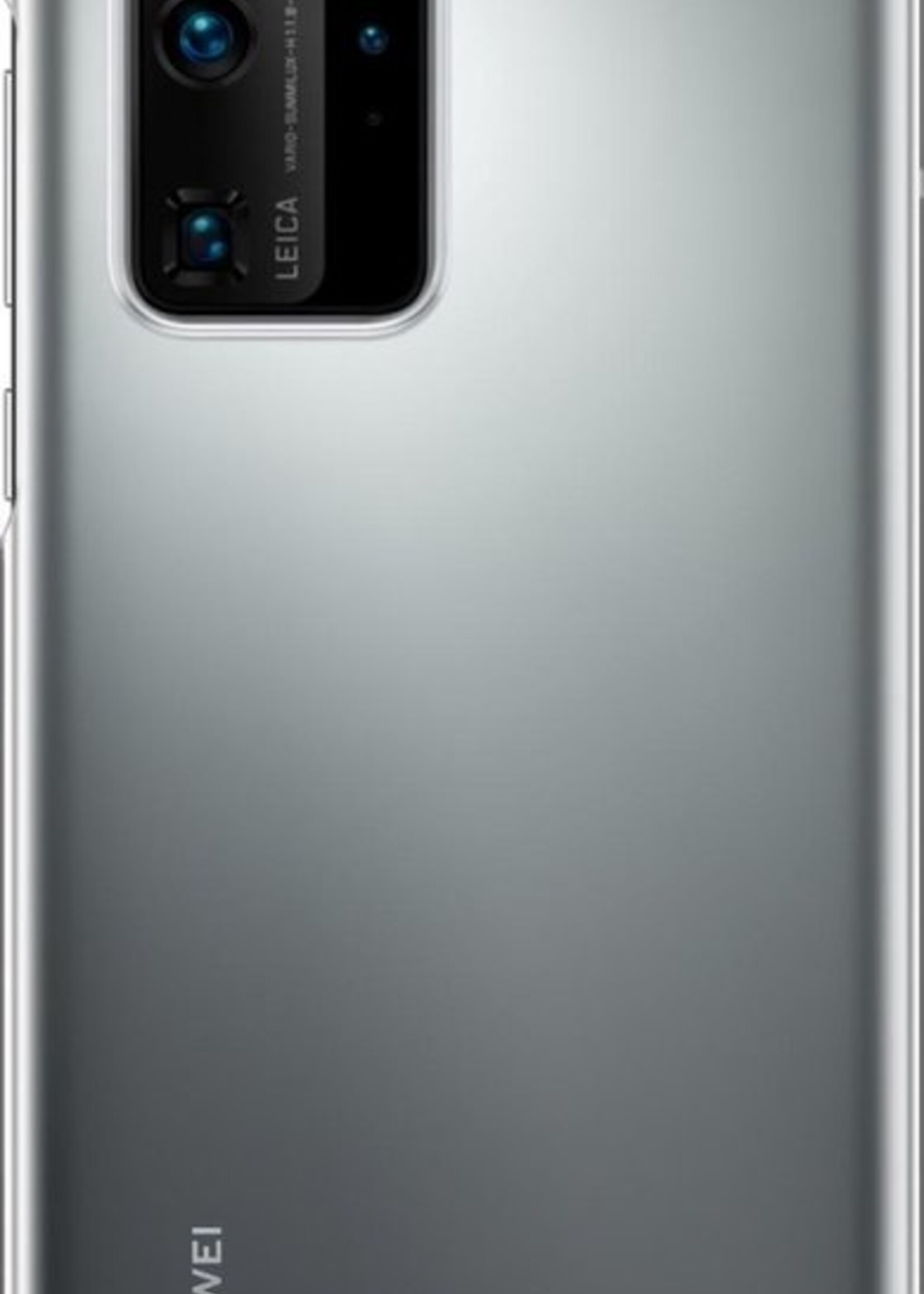 BTH Hoesje Geschikt voor Huawei P40 Pro Hoesje Siliconen Case Hoes - Hoes Geschikt voor Huawei P40 Pro Hoes Cover Case - Transparant