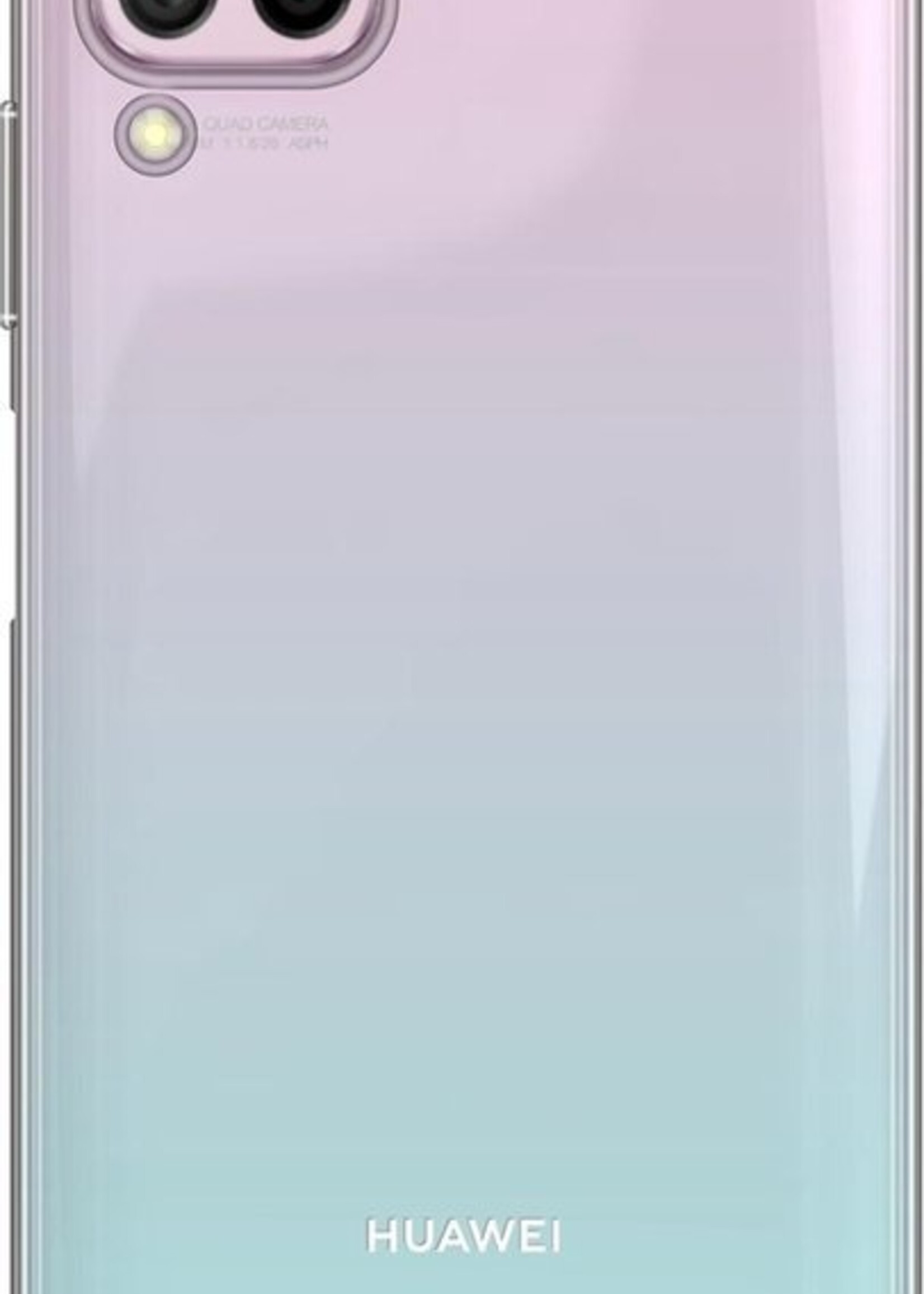BTH Hoesje Geschikt voor Huawei P40 Lite Hoesje Siliconen Case Hoes - Hoes Geschikt voor Huawei P40 Lite Hoes Cover Case - Transparant - 2 PACK