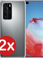 BTH BTH 2 PACK - Huawei P40 hoesje siliconen - Transparant