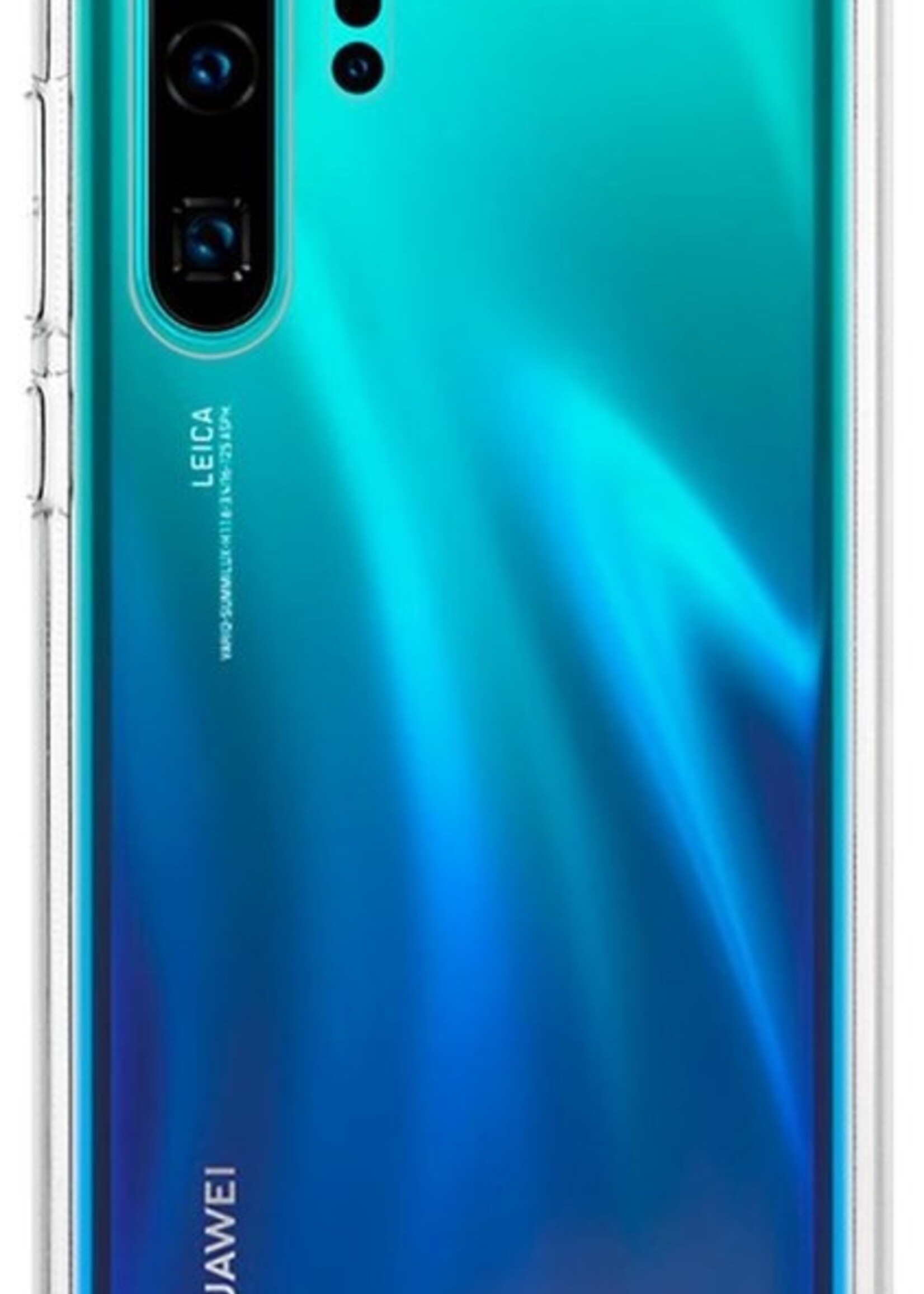 BTH Hoesje Geschikt voor Huawei P30 Pro Hoesje Siliconen Shock Proof Case Hoes - Hoes Geschikt voor Huawei P30 Pro Hoes Cover Case Shockproof - Transparant