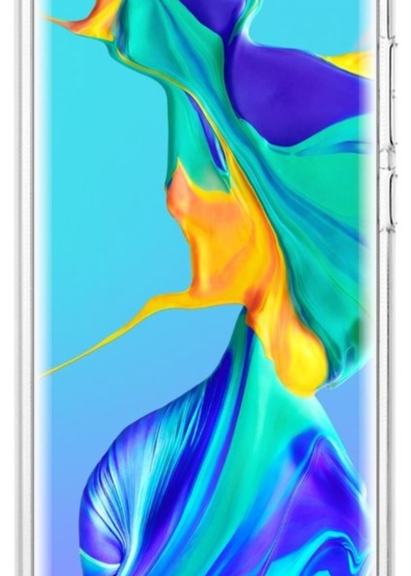 BTH Hoesje Geschikt voor Huawei P30 Pro Hoesje Siliconen Shock Proof Case Hoes - Hoes Geschikt voor Huawei P30 Pro Hoes Cover Case Shockproof - Transparant