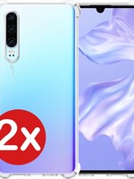 BTH BTH 2 PACK - Huawei P30 hoesje shockproof siliconen - Transparant