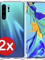 BTH BTH 2 PACK - Huawei P30 Pro hoesje shockproof siliconen - Transparant