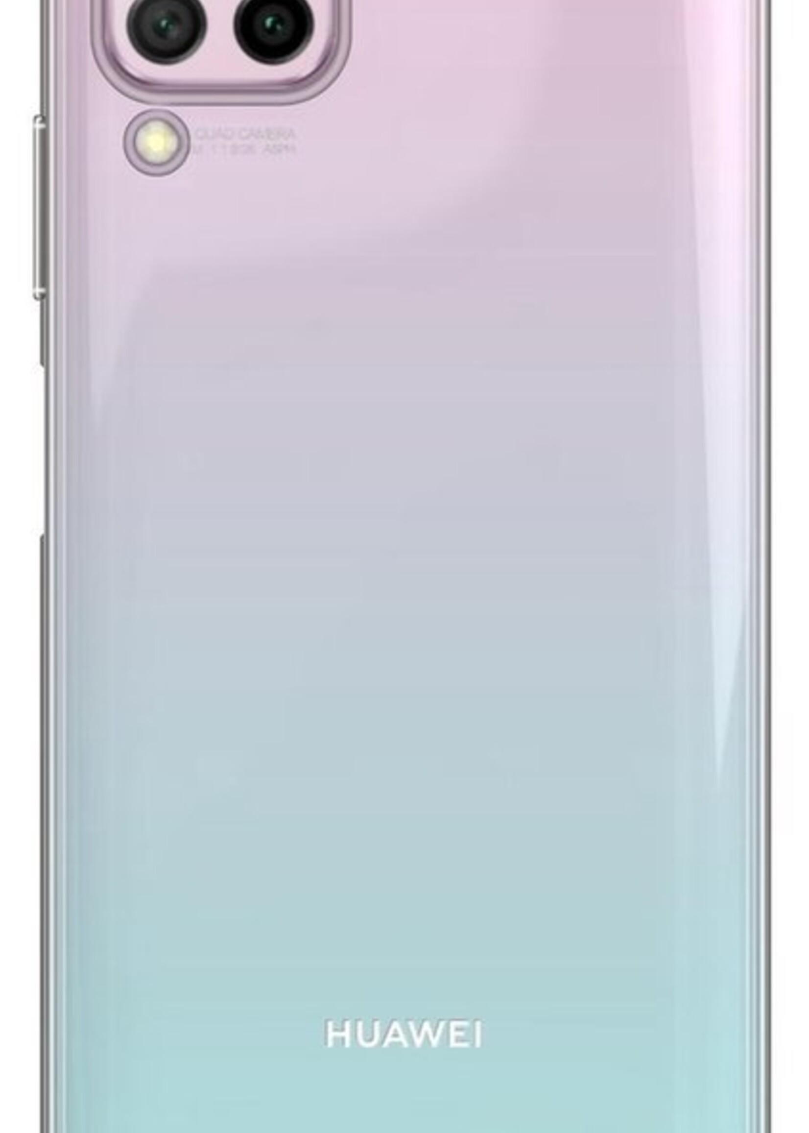 BTH Hoesje Geschikt voor Huawei P40 Lite Hoesje Siliconen Shock Proof Case Hoes - Hoes Geschikt voor Huawei P40 Lite Hoes Cover Case Shockproof - Transparant