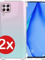 BTH BTH 2 PACK - Huawei P40 lite hoesje shockproof siliconen - Transparant