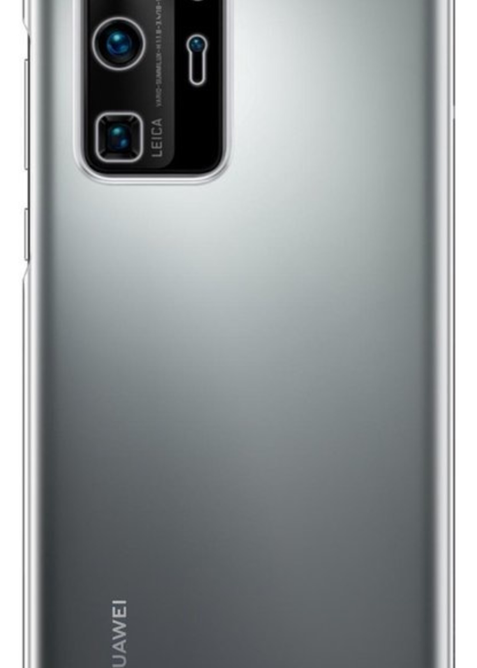 BTH Hoesje Geschikt voor Huawei P40 Pro Hoesje Siliconen Shock Proof Case Hoes - Hoes Geschikt voor Huawei P40 Pro Hoes Cover Case Shockproof - Transparant - 2 PACK