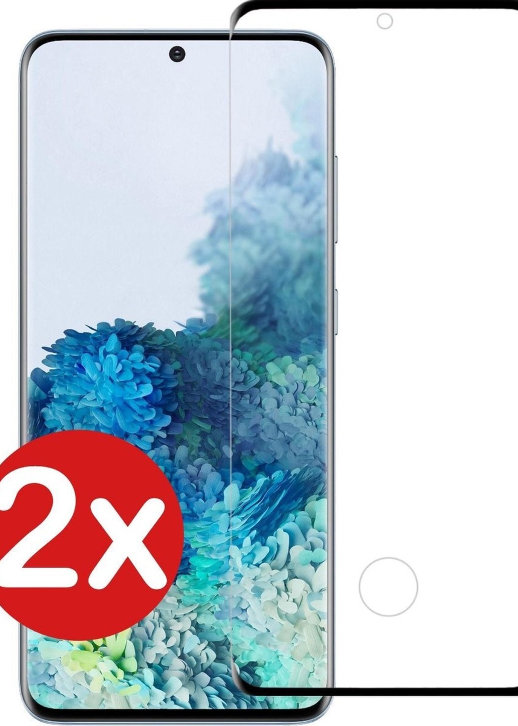 BTH Screenprotector Geschikt voor Samsung S20 Plus Screenprotector Glas Gehard Tempered Glass Full Cover - Screenprotector Geschikt voor Samsung Galaxy S20 Plus Screen Protector Screen Cover - 2 PACK