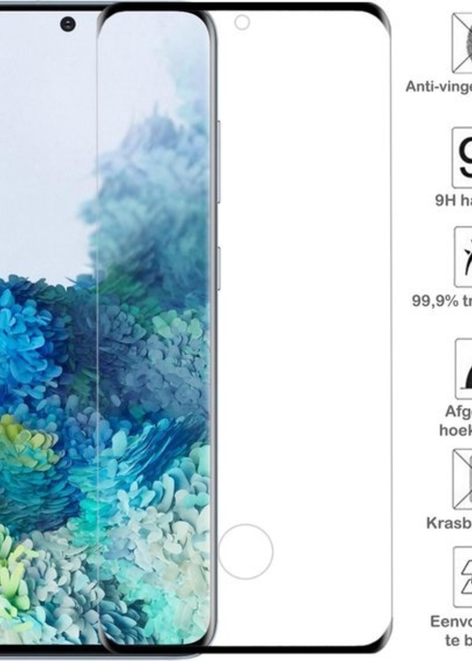 BTH Screenprotector Geschikt voor Samsung S20 Ultra Screenprotector Glas Gehard Tempered Glass Full Cover - Screenprotector Geschikt voor Samsung Galaxy S20 Ultra Screen Protector Screen Cover