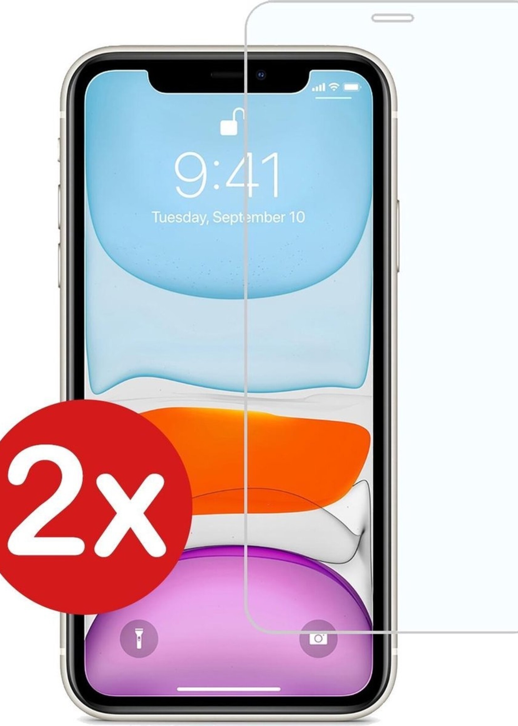 BTH Screenprotector Geschikt voor iPhone 11 Pro Max Screenprotector Glas Gehard Met Dichte Notch - Screenprotector Geschikt voor iPhone 11 Pro Max Screen Protector Glas Tempered Glass - 2 PACK