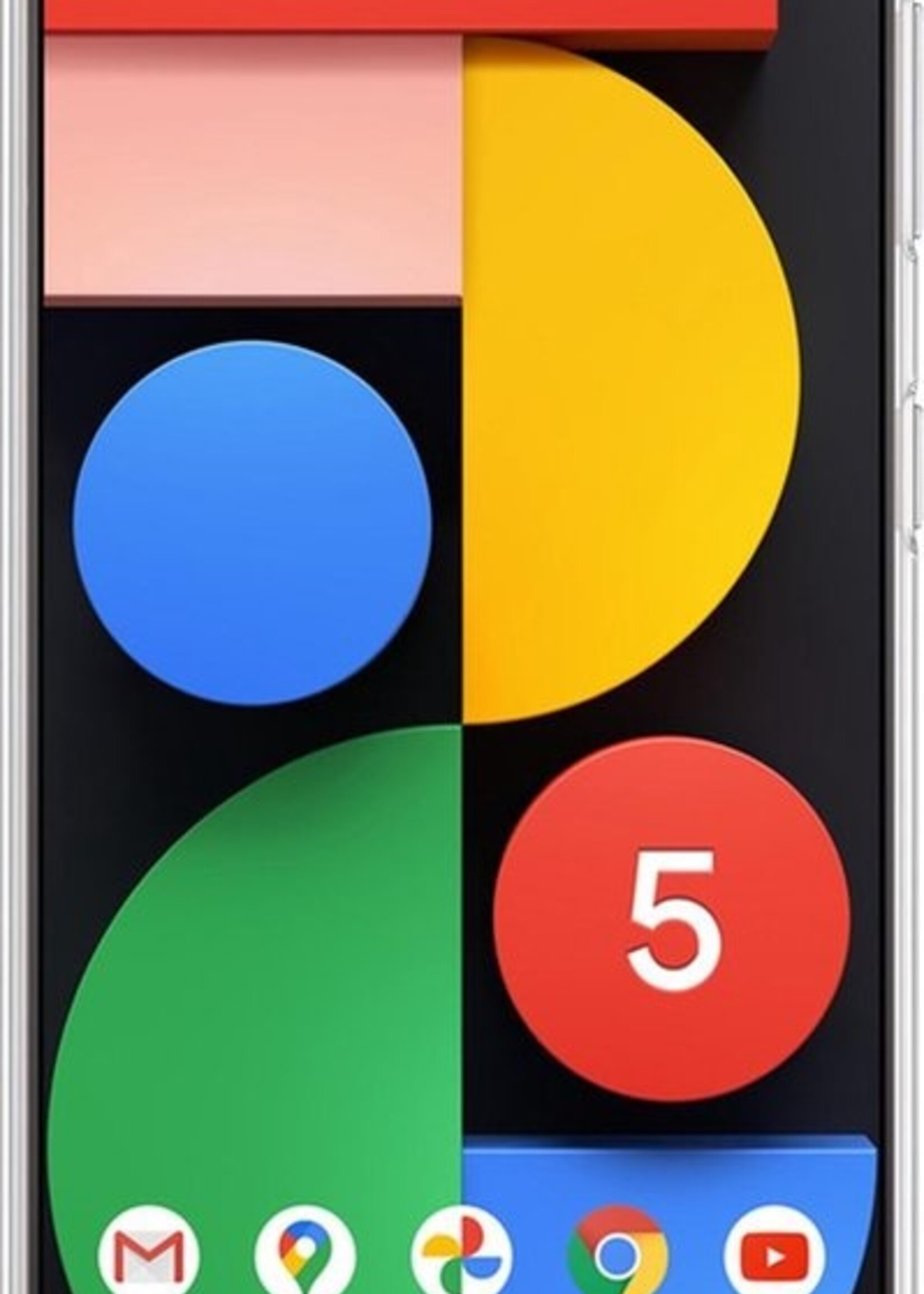 BTH Hoesje Geschikt voor Google Pixel 5 Hoesje Siliconen Case Hoes - Hoes Geschikt voor Google Pixel 5 Hoes Cover Case - Transparant - 2 PACK
