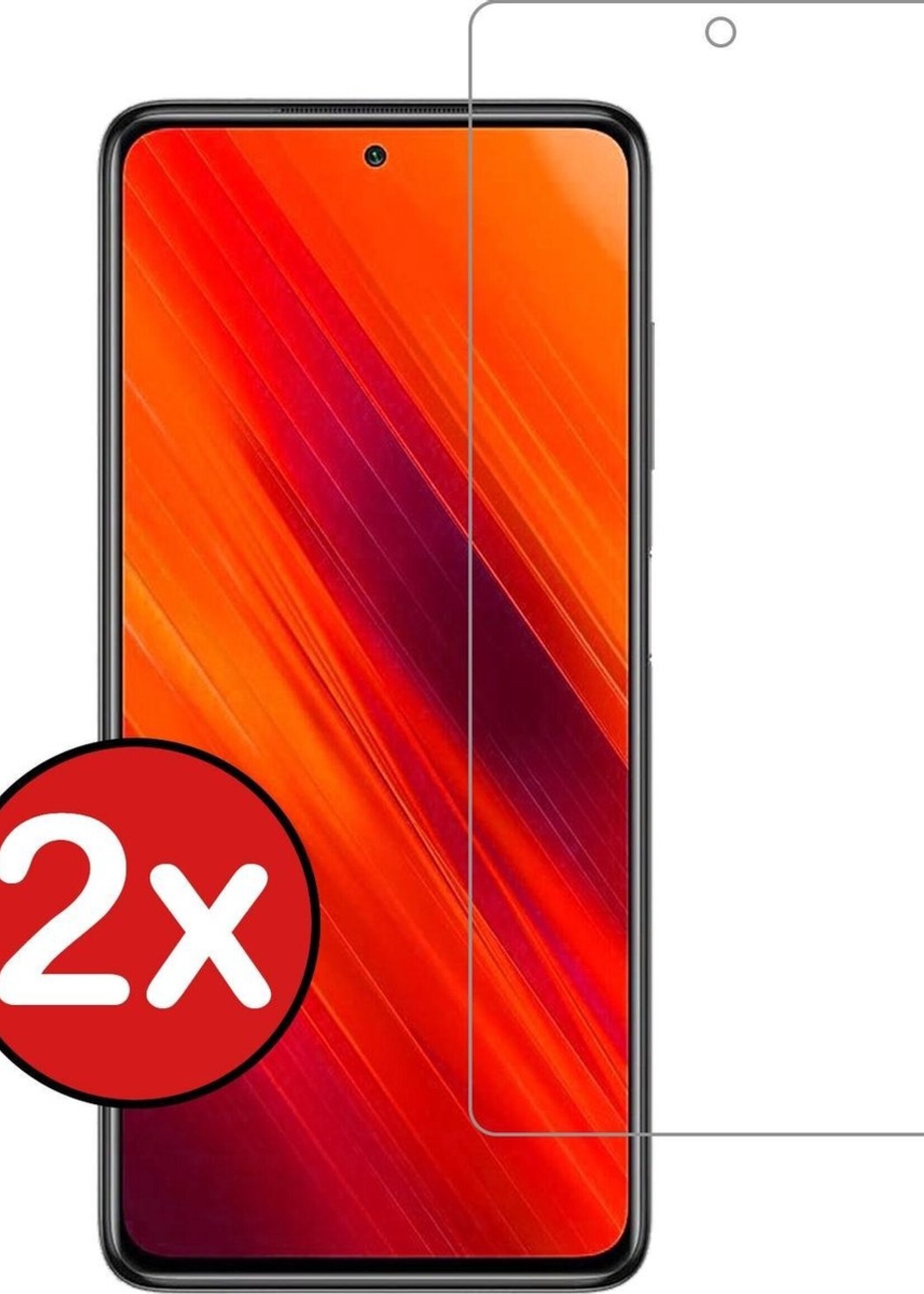 BTH Screenprotector Geschikt voor Poco X3 Screenprotector Glas Gehard Tempered Glass - Screenprotector Geschikt voor Xiaomi Poco X3 Screen Protector Screen Cover - 2 PACK