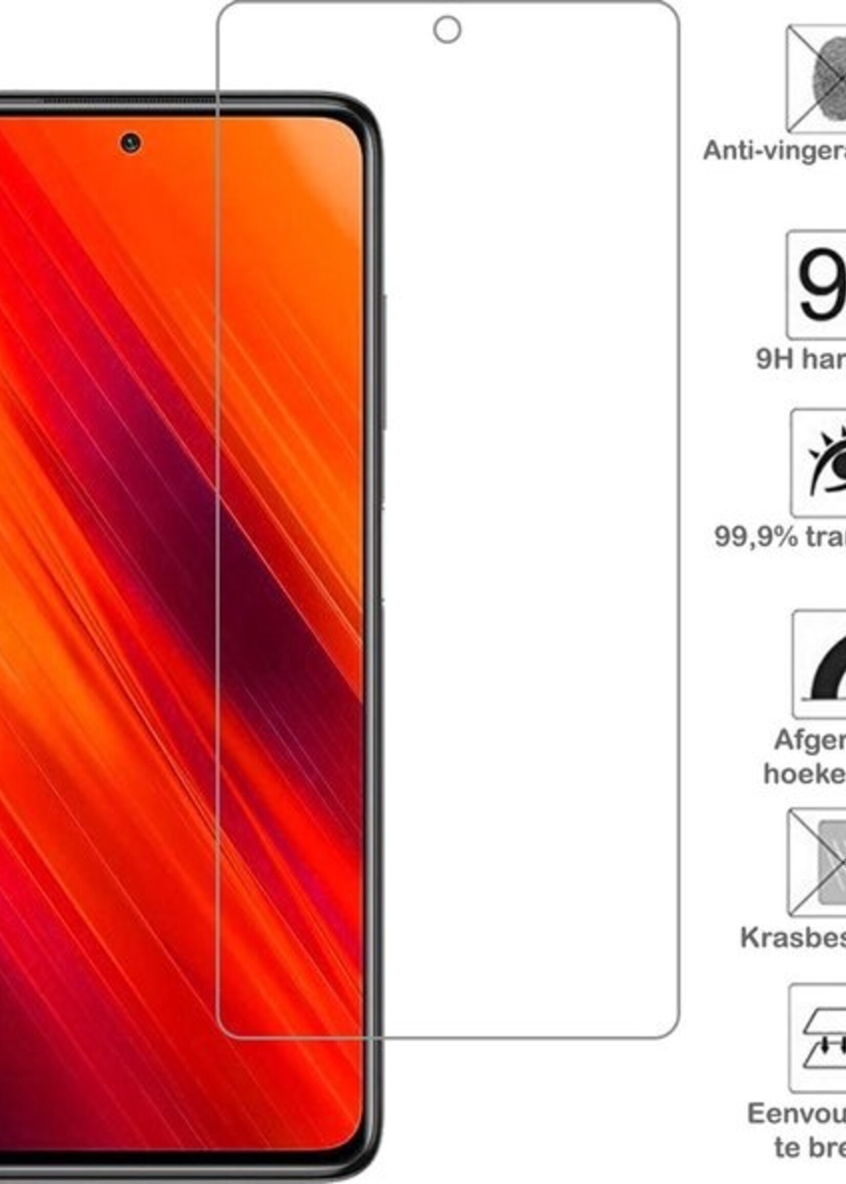 BTH Screenprotector Geschikt voor Poco X3 Screenprotector Glas Gehard Tempered Glass - Screenprotector Geschikt voor Xiaomi Poco X3 Screen Protector Screen Cover - 2 PACK