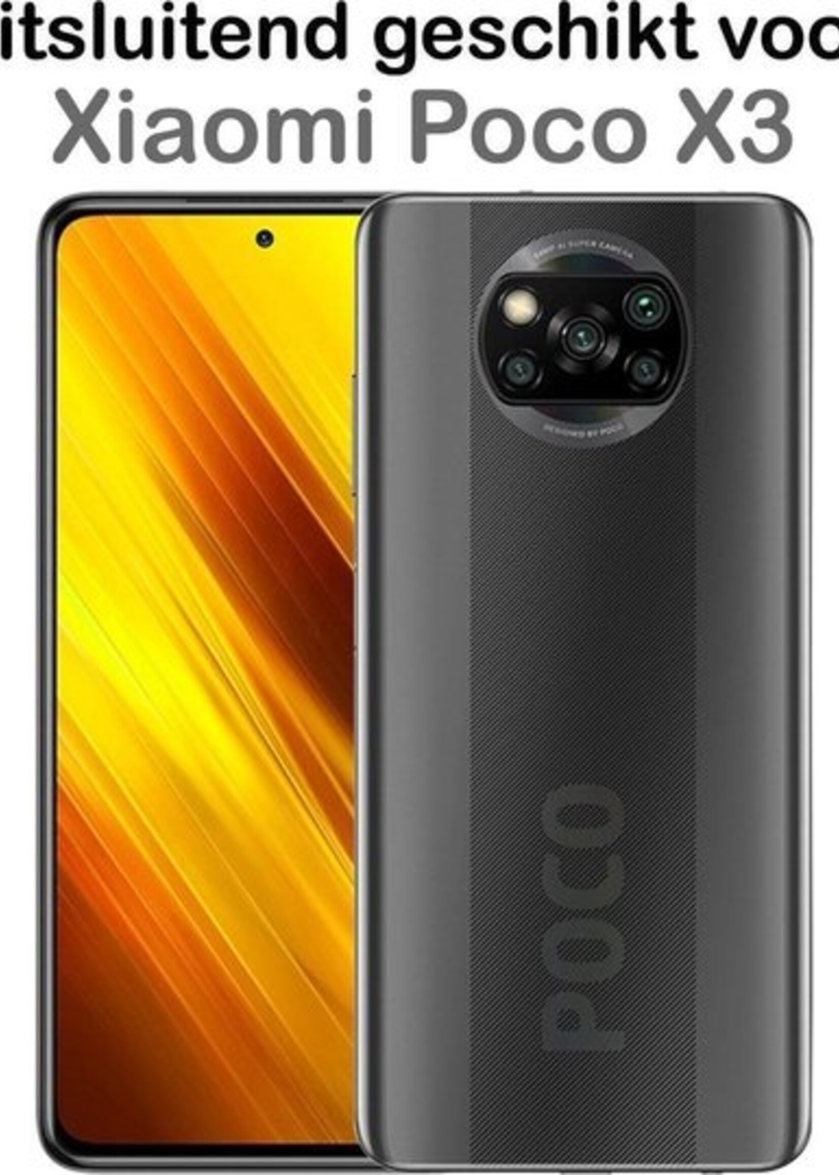 BTH Screenprotector Geschikt voor Poco X3 Screenprotector Glas Gehard Tempered Glass - Screenprotector Geschikt voor Xiaomi Poco X3 Screen Protector Screen Cover - 2 PACK