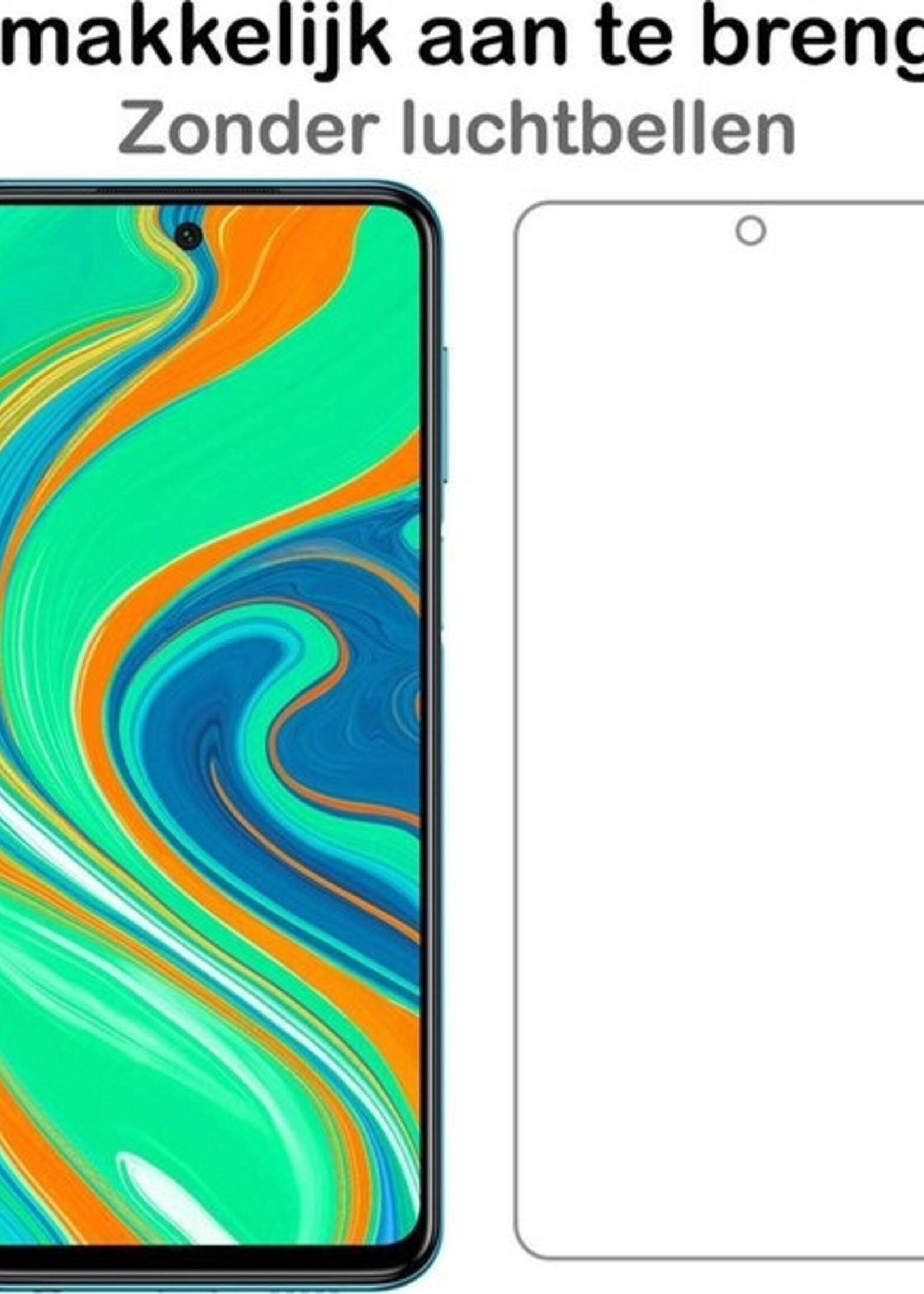BTH Screenprotector Geschikt voor Xiaomi Redmi Note 9S Screenprotector Glas Gehard Tempered Glass - Screenprotector Geschikt voor Xiaomi Redmi Note 9S Screen Protector Screen Cover