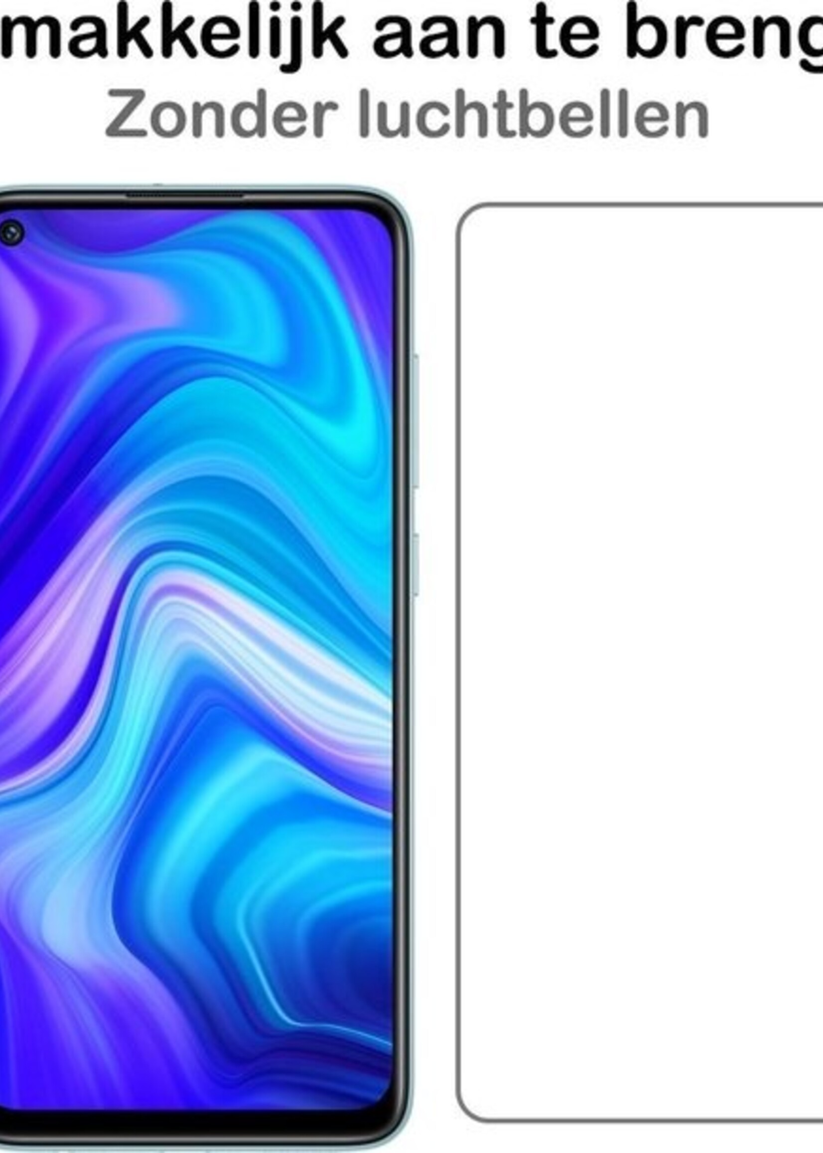 BTH Screenprotector Geschikt voor Xiaomi Redmi Note 9 Screenprotector Glas Gehard Tempered Glass - Screenprotector Geschikt voor Xiaomi Redmi Note 9 Screen Protector Screen Cover - 2 PACK