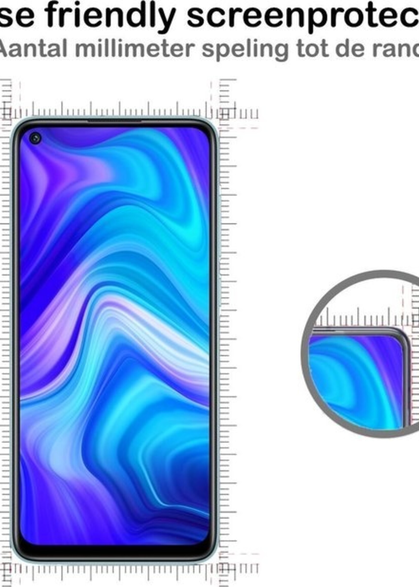 BTH Screenprotector Geschikt voor Xiaomi Redmi Note 9 Screenprotector Glas Gehard Tempered Glass - Screenprotector Geschikt voor Xiaomi Redmi Note 9 Screen Protector Screen Cover - 2 PACK