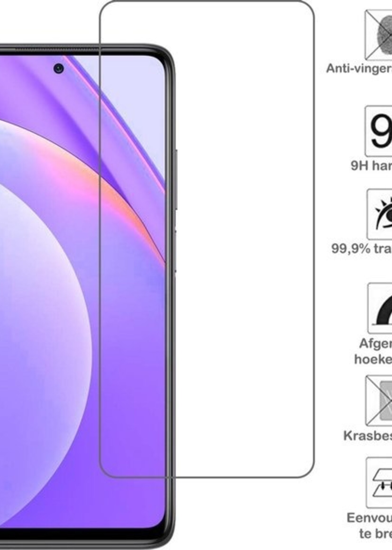 BTH Screenprotector Geschikt voor Xiaomi Mi 10T Lite Screenprotector Glas Gehard Tempered Glass - Screenprotector Geschikt voor Xiaomi Mi 10T Lite Screen Protector Screen Cover - 2 PACK