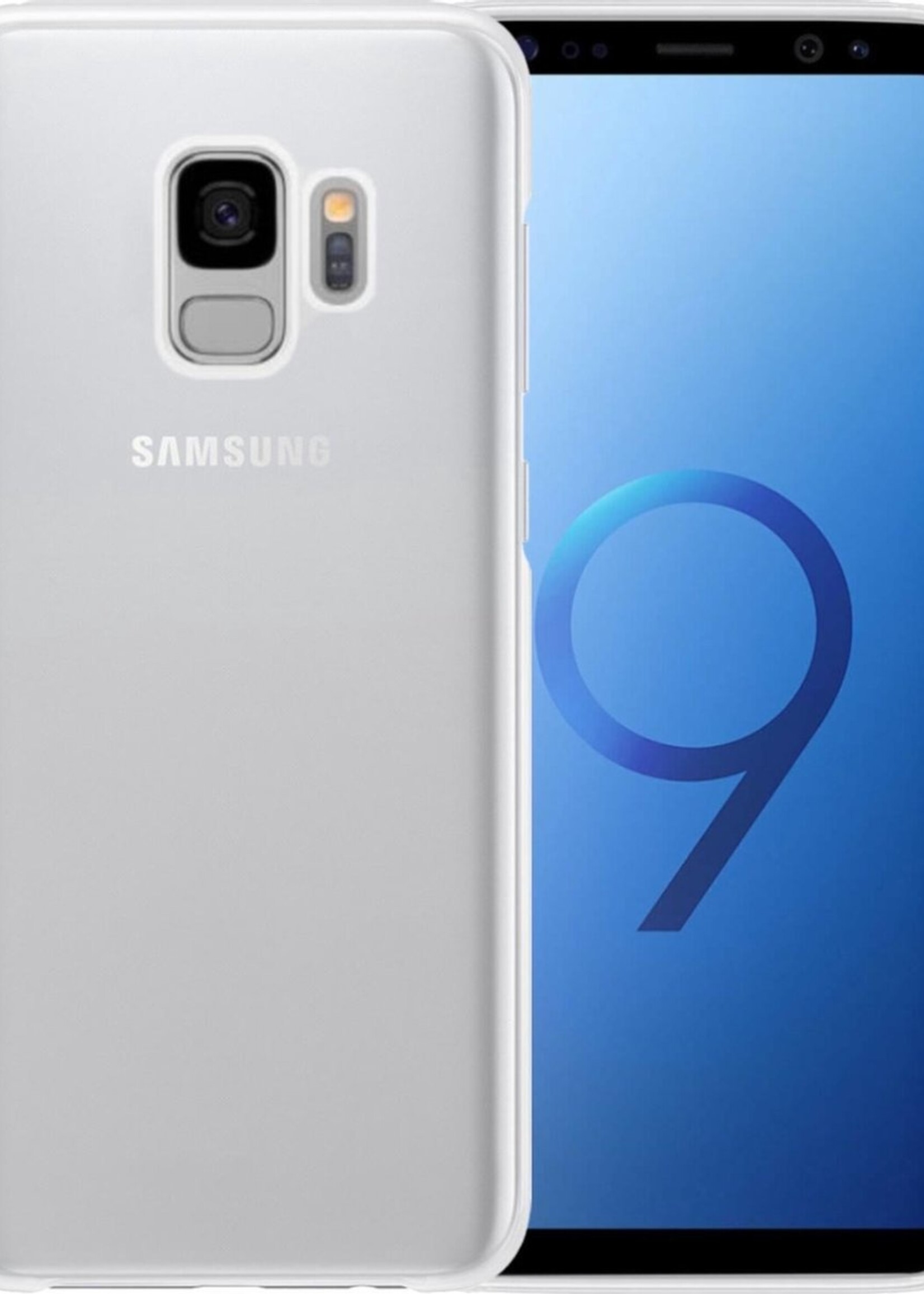 BTH Hoesje Geschikt voor Samsung S9 Hoesje Siliconen Case Hoes - Hoes Geschikt voor Samsung Galaxy S9 Hoes Cover Case - Transparant