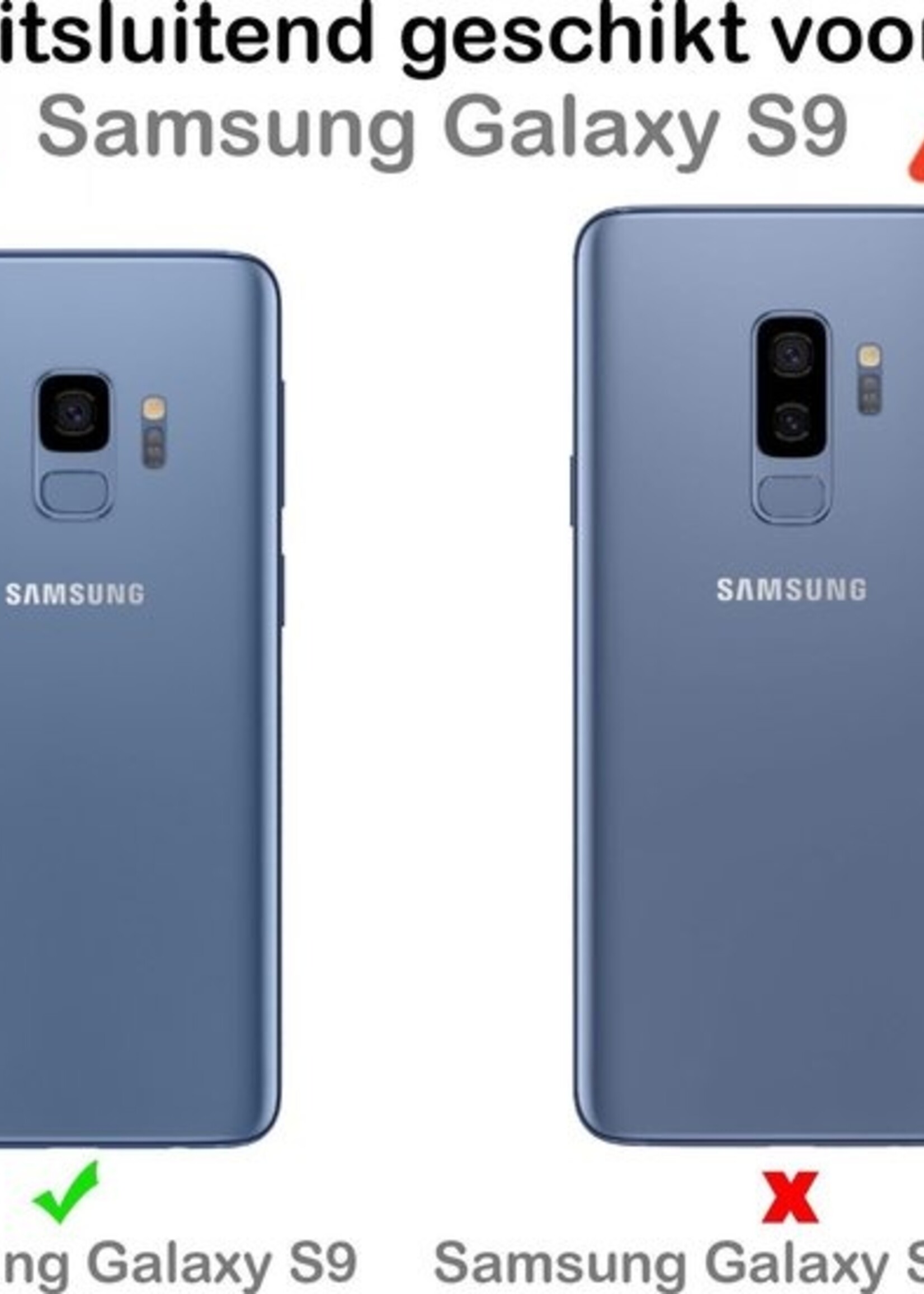 BTH Hoesje Geschikt voor Samsung S9 Hoesje Siliconen Case Hoes - Hoes Geschikt voor Samsung Galaxy S9 Hoes Cover Case - Transparant