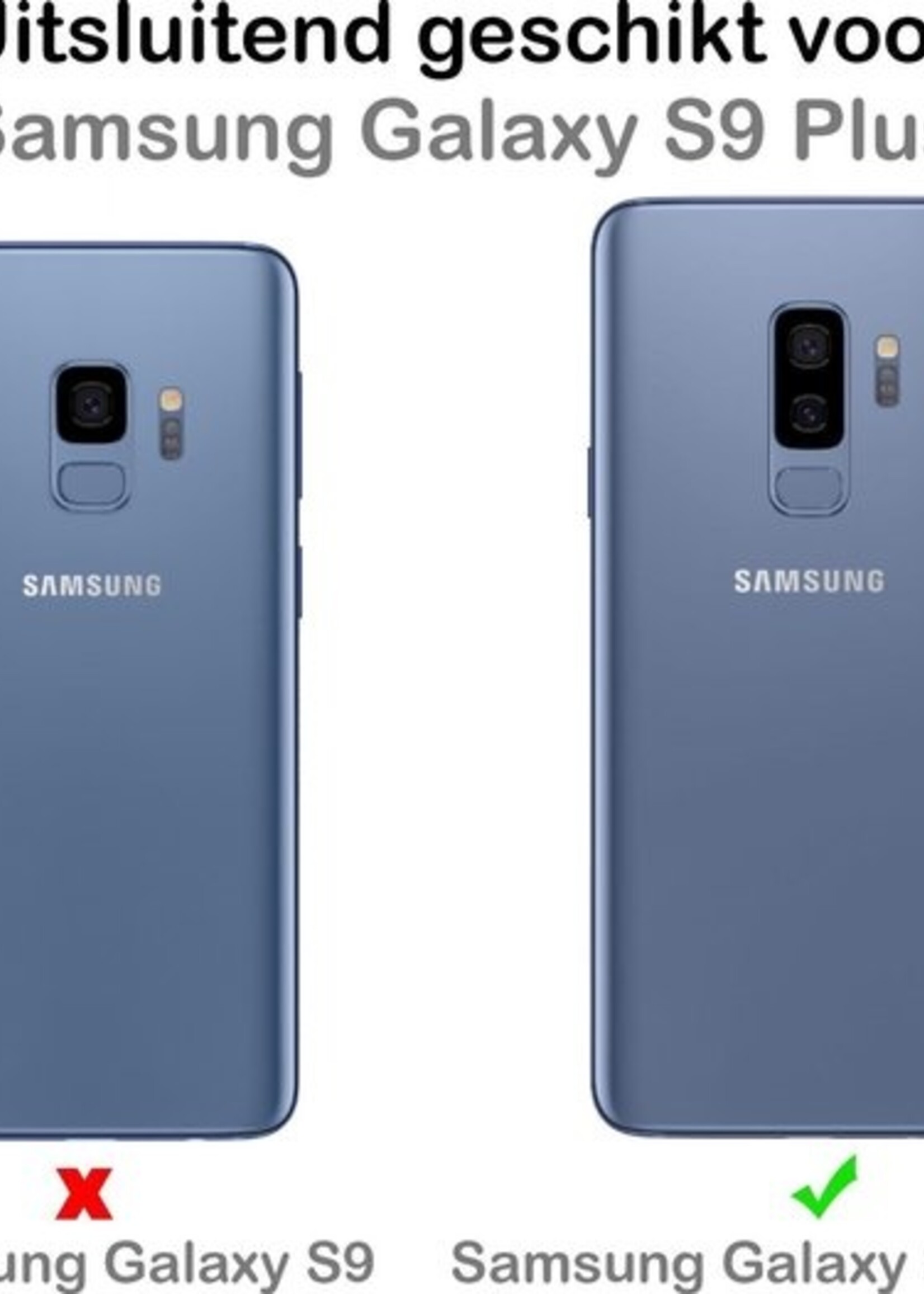BTH Hoesje Geschikt voor Samsung S9 Plus Hoesje Siliconen Case Hoes - Hoes Geschikt voor Samsung Galaxy S9 Plus Hoes Cover Case - Transparant