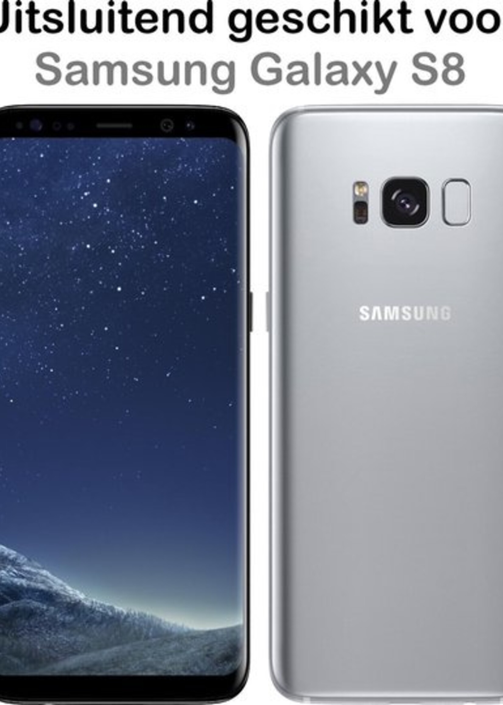 BTH Hoesje Geschikt voor Samsung S8 Hoesje Siliconen Case Hoes - Hoes Geschikt voor Samsung Galaxy S8 Hoes Cover Case - Transparant - 2 PACK