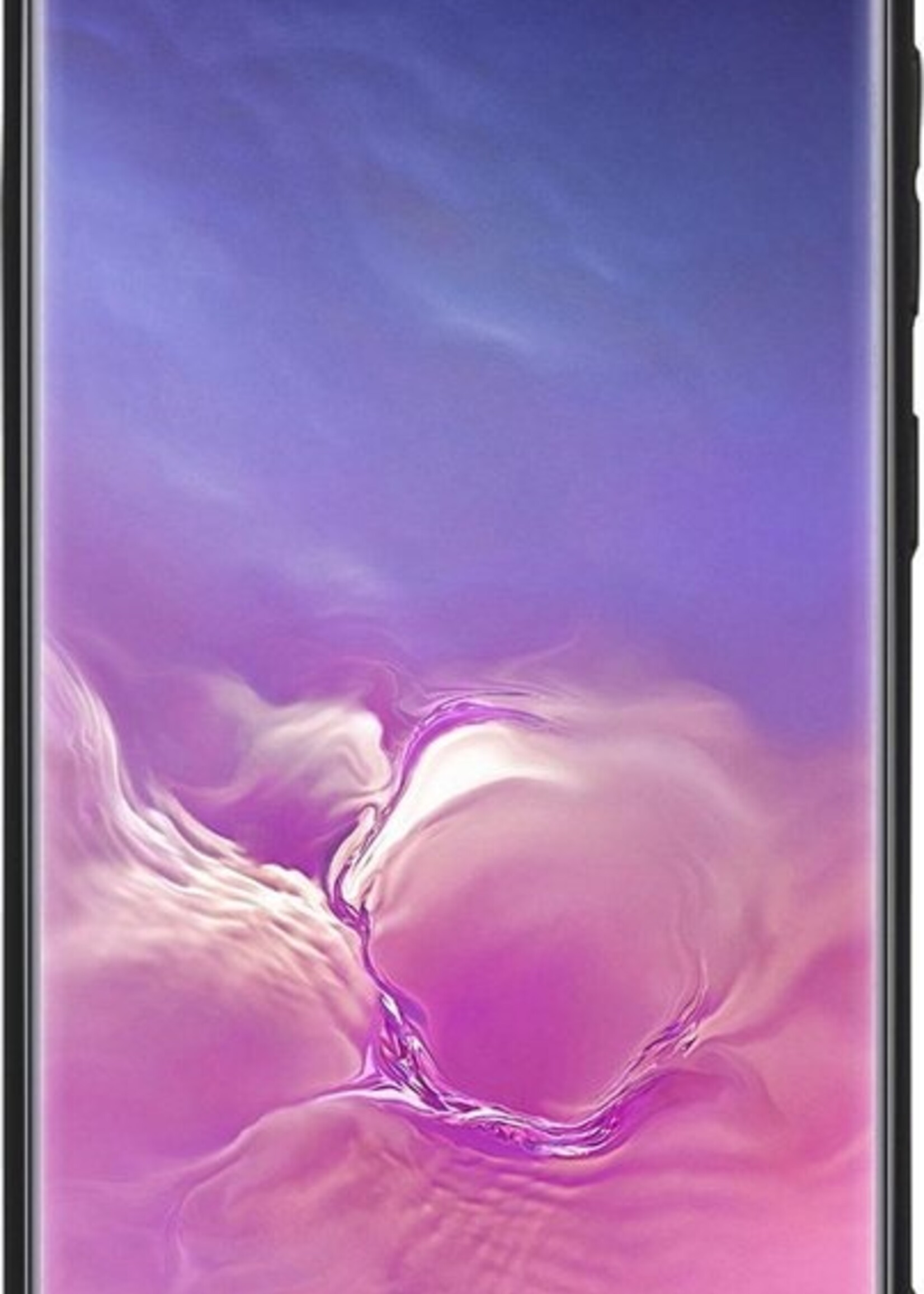 BTH Hoesje Geschikt voor Samsung S10 Hoesje Siliconen Case Hoes - Hoes Geschikt voor Samsung Galaxy S10 Hoes Cover Case - Zwart